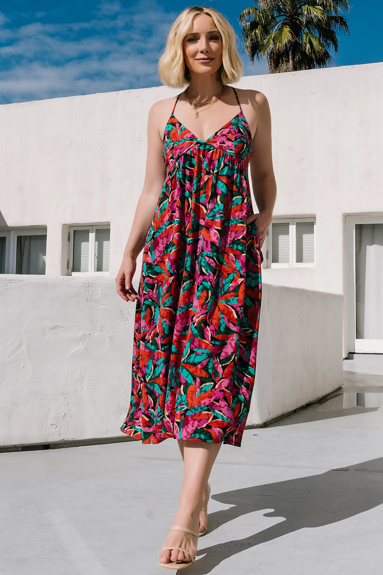 Granada Midi Dress — Multi Print V-Neck Midi 6 Granada Midi Dress — Multi Print V-Neck Midi