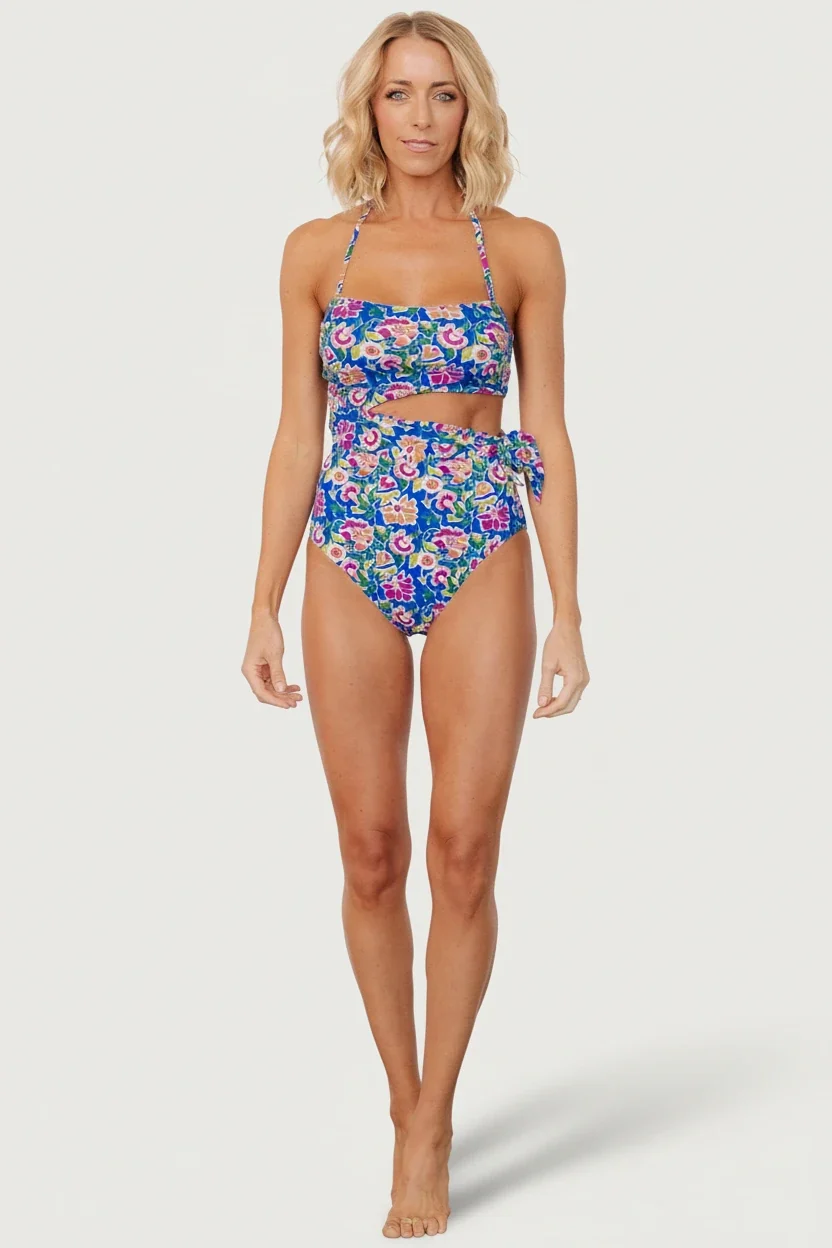 Trieste One Piece — Blue + Multi Floral 15 Trieste One Piece — Blue + Multi Floral
