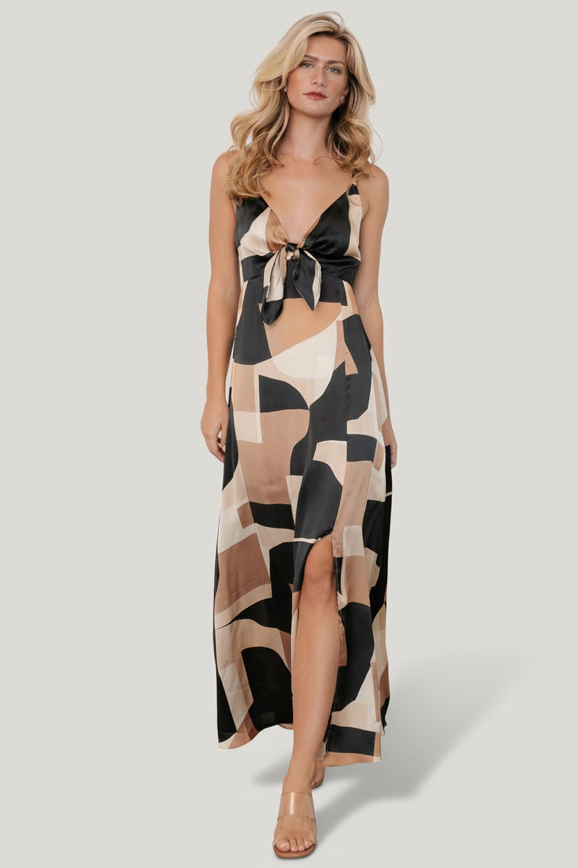 Xanthe Slip Dress - Midnight Taupe Midi