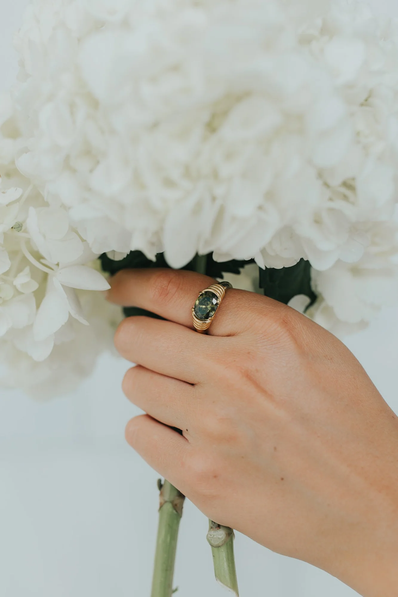 Maddie Emerald Ring - 18K Gold-Plated Band