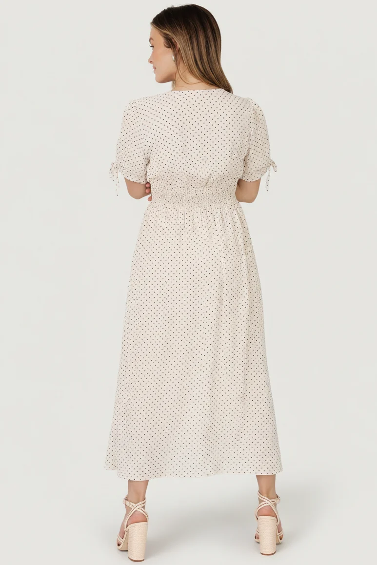 Millar Midi Dress - Natural Black Polka Midi 6 Millar Midi Dress - Natural Black Polka Midi
