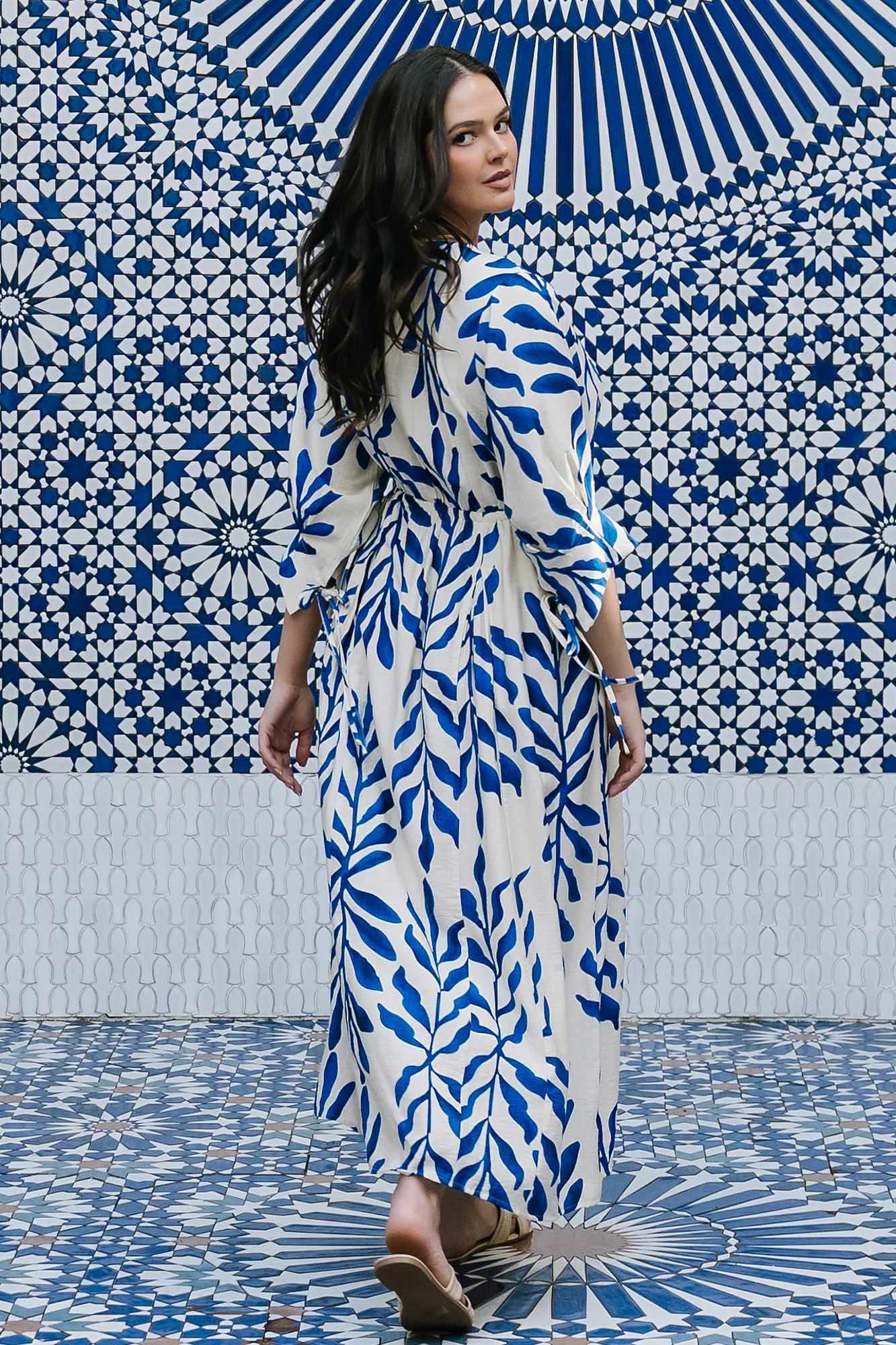 Málaga Midi Dress - Cobalt Print, Pockets 7 Málaga Midi Dress - Cobalt Print, Pockets