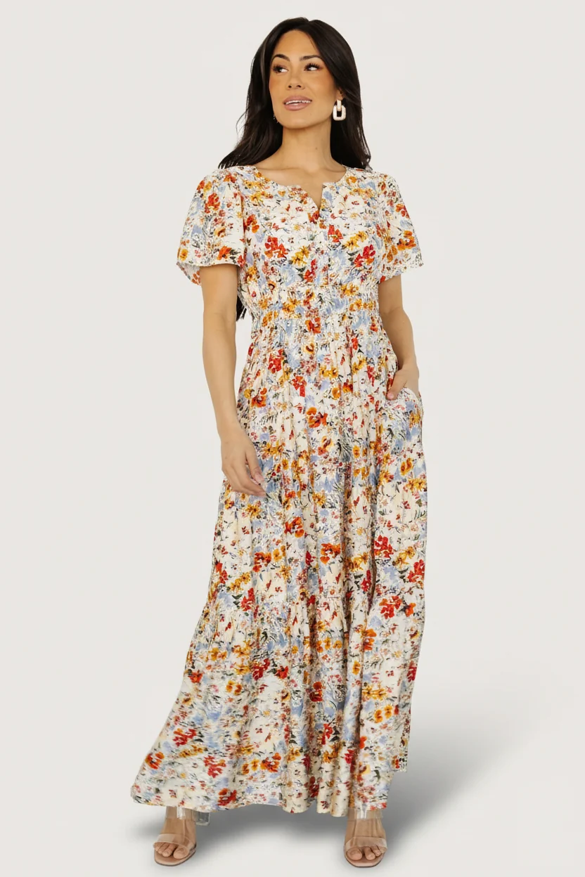 Claudia Maxi Dress — Multi Floral