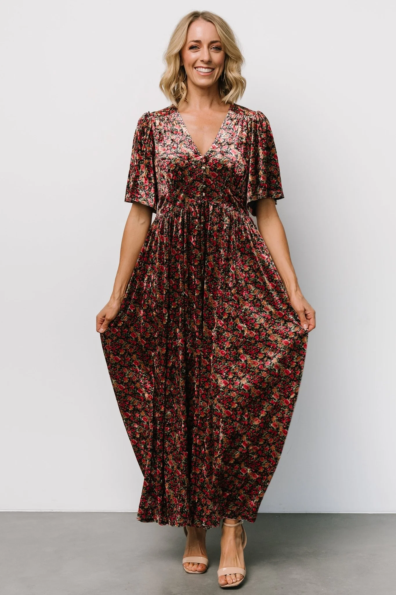 Irina Maxi Dress — Black Multi Floral