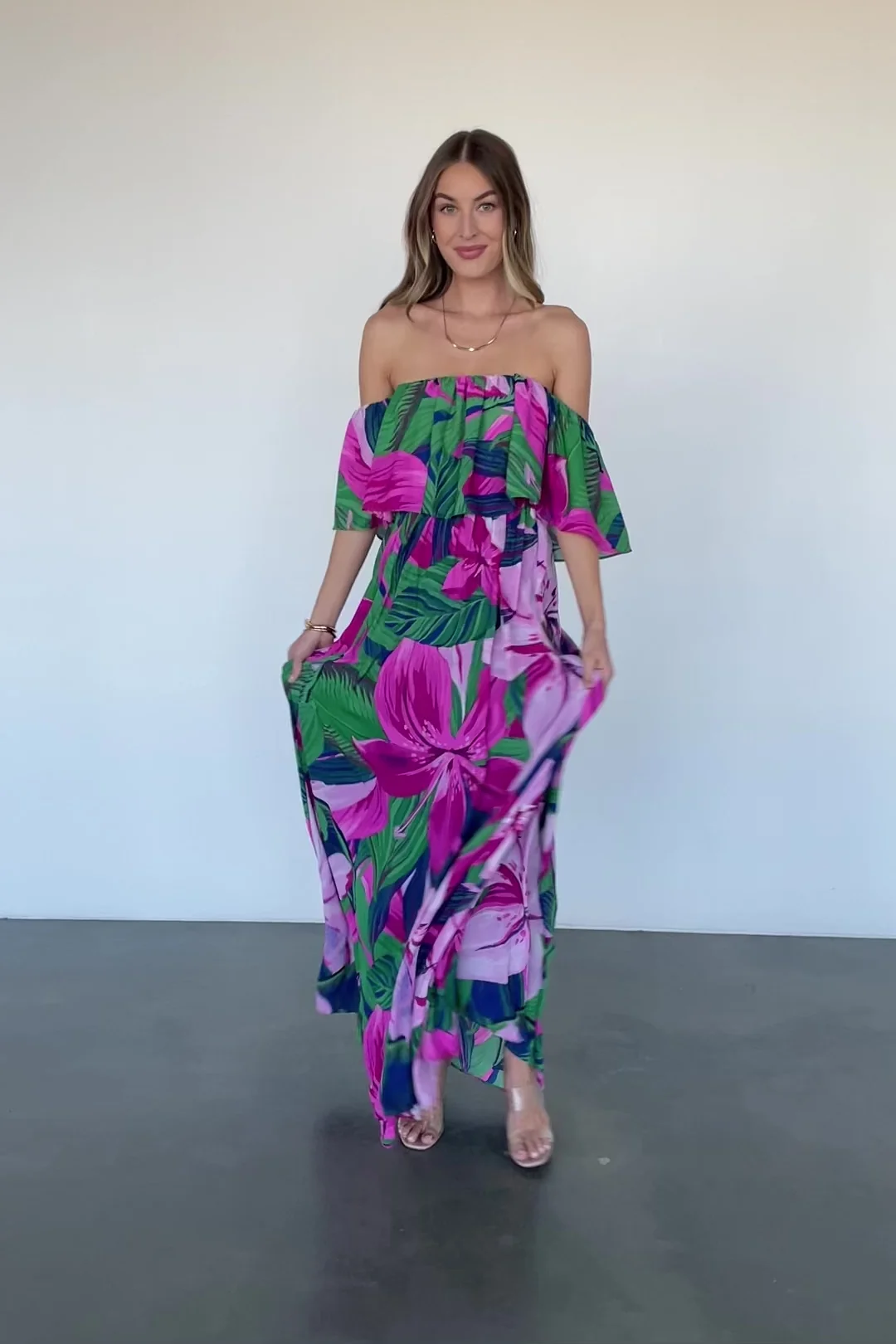 Azalea Off-Shoulder Maxi Dress, Floral