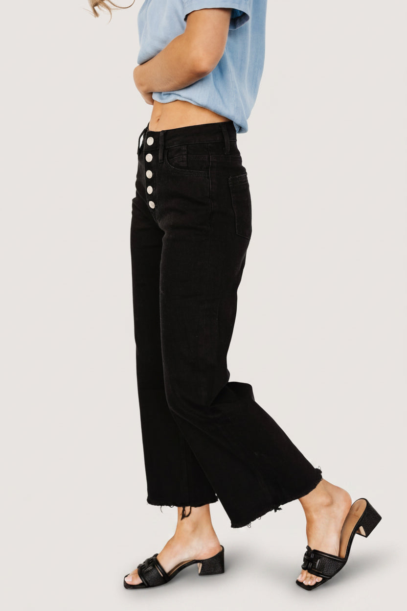 Georgie High-Rise Wide Leg Jeans - Black 4 Georgie High-Rise Wide Leg Jeans - Black