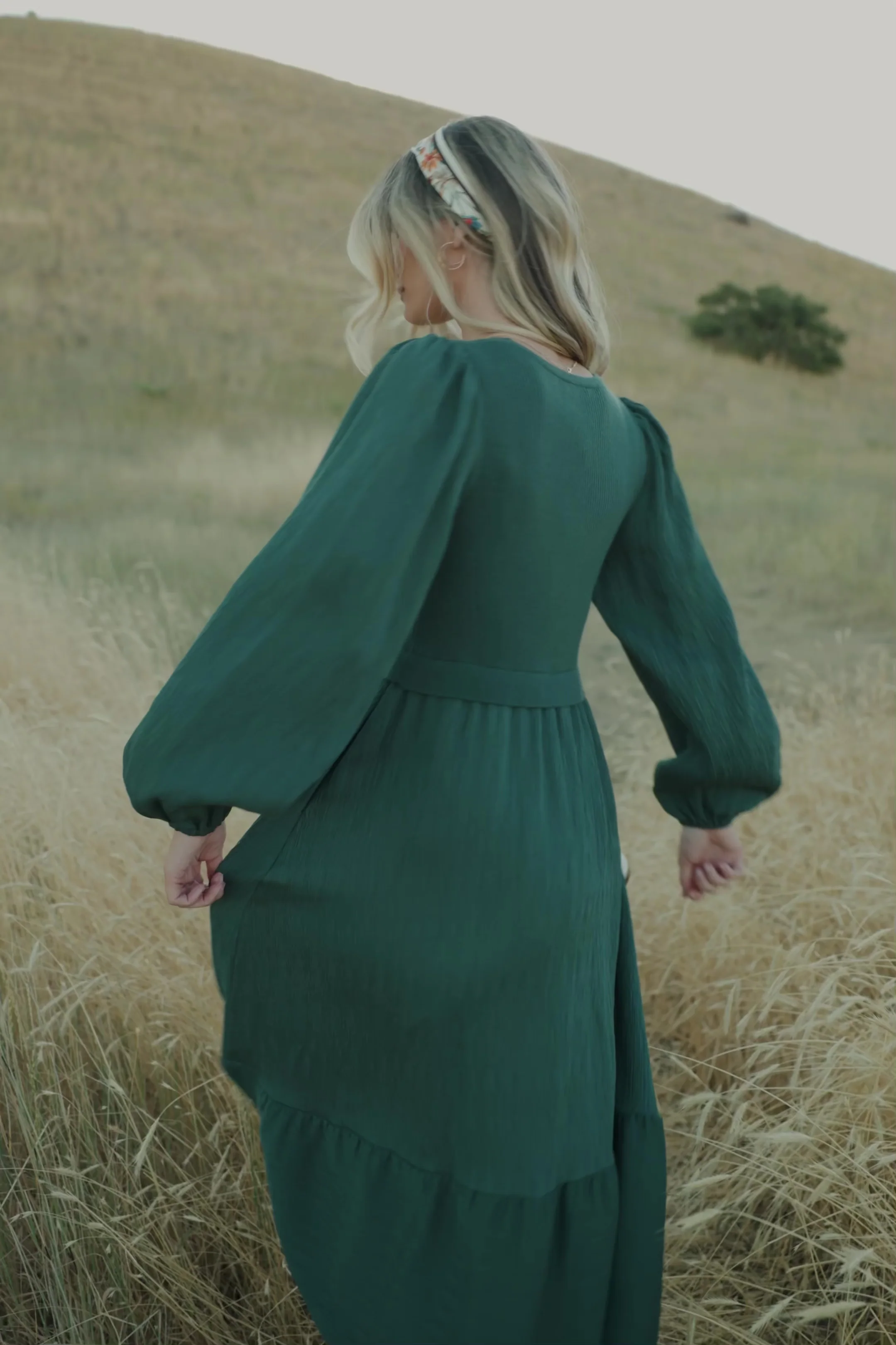 Alva Sweater Dress — Dusty Green Midi