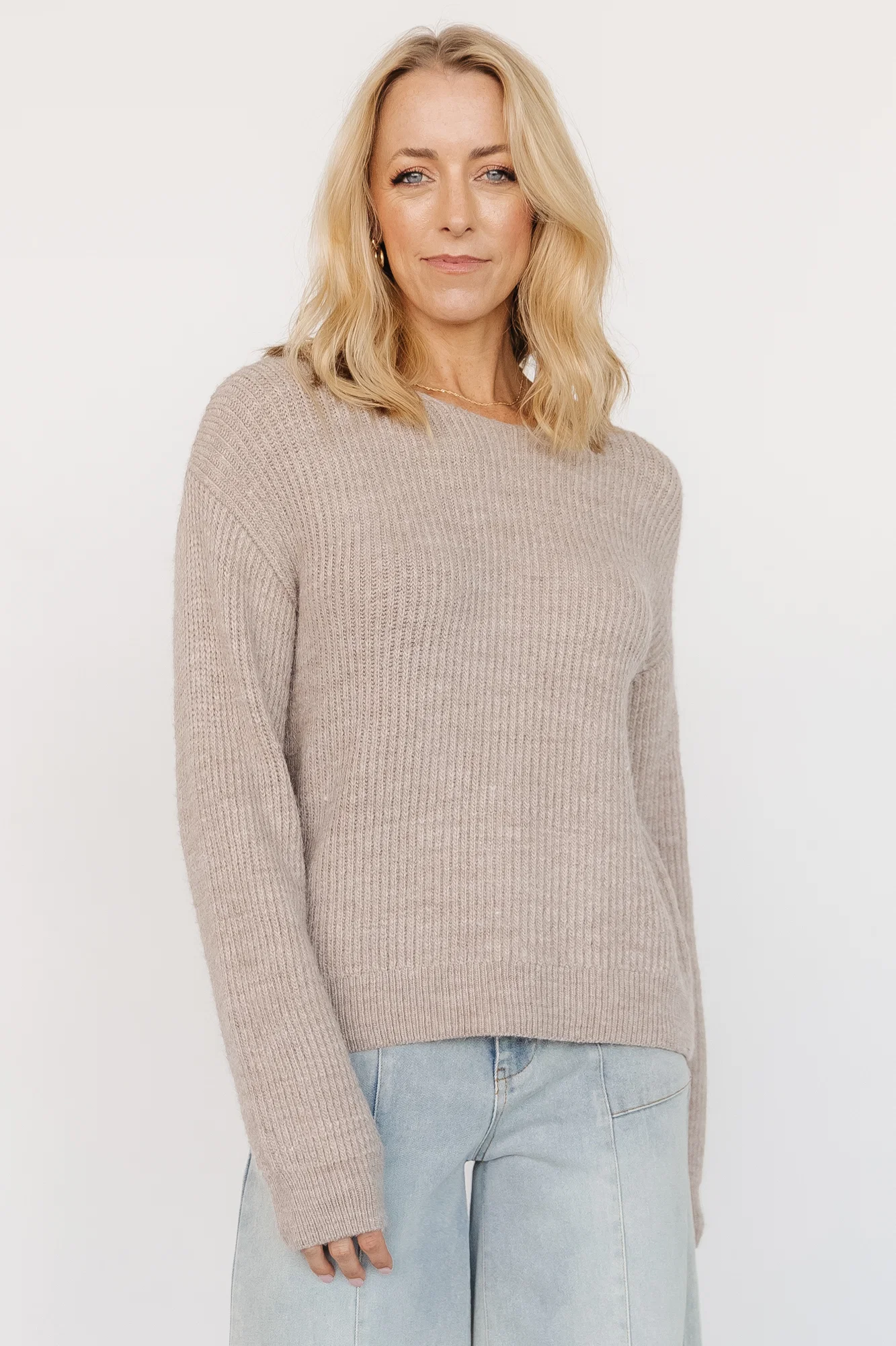 Viola Tie Back Sweater - Open Scoop Back