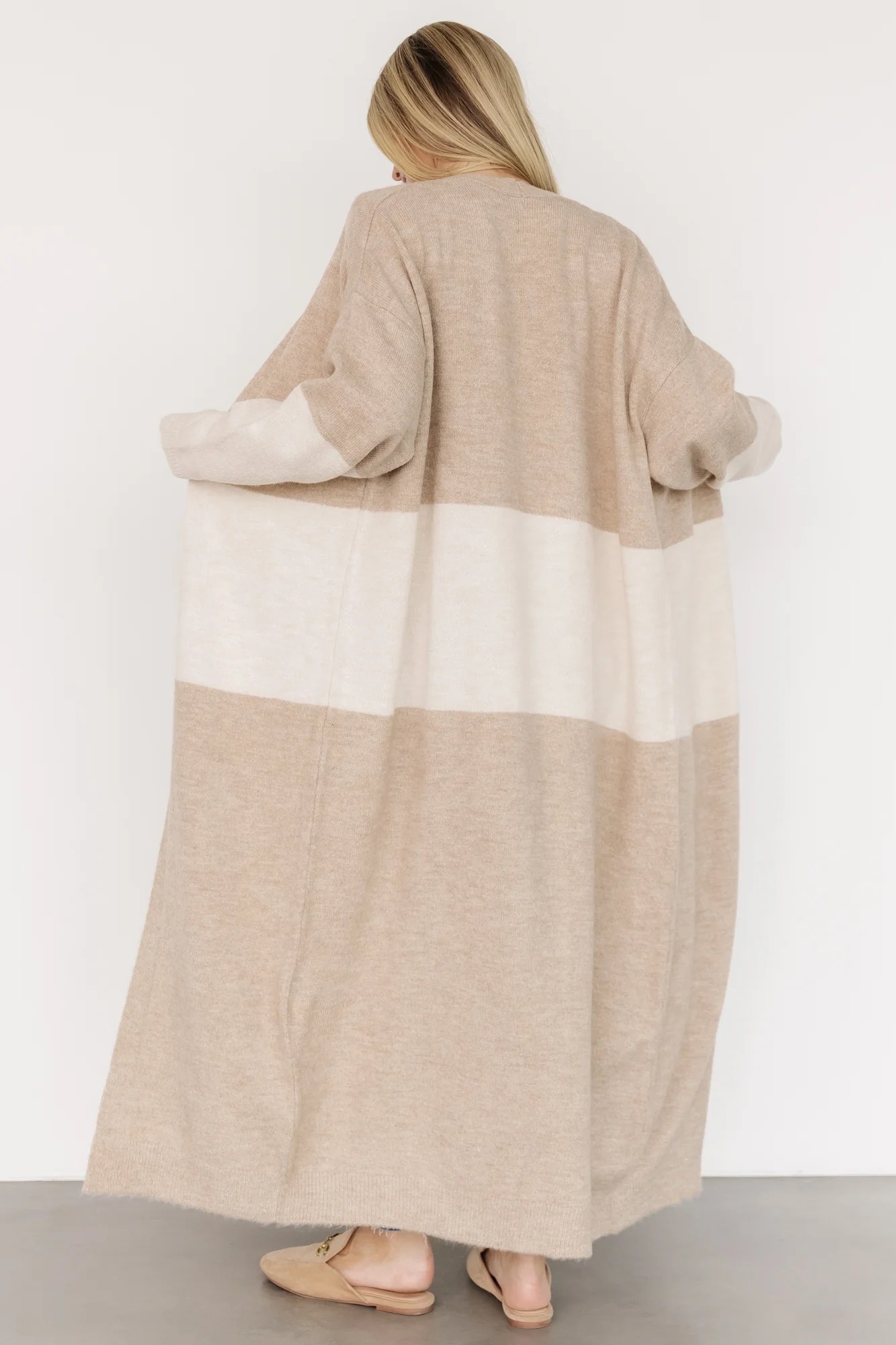 Thea Duster Cardigan - Natural & Ivory 5 Thea Duster Cardigan - Natural & Ivory