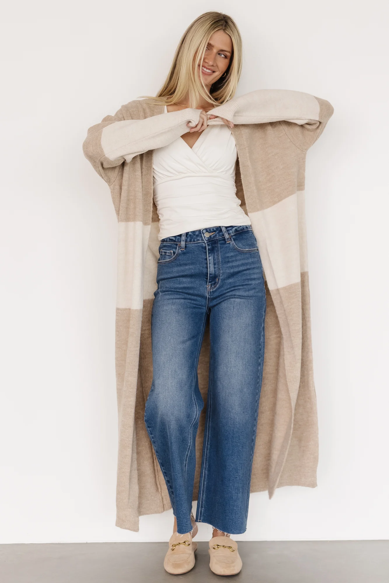 Thea Duster Cardigan - Natural & Ivory 8 Thea Duster Cardigan - Natural & Ivory