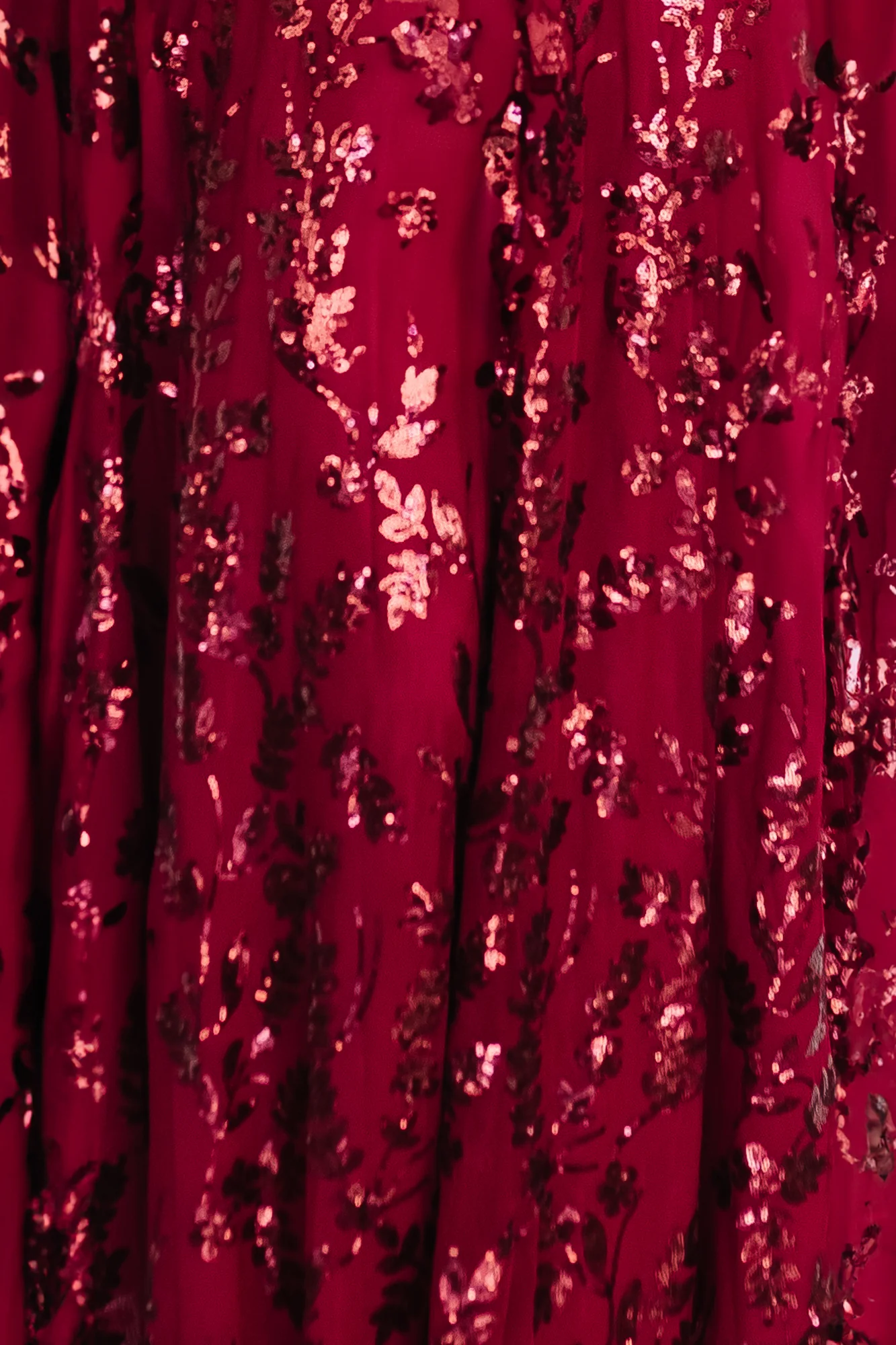 Destiny Sequin Fabric Swatch — Wine Sample 1 Destiny Sequin Fabric Swatch — Wine Sample