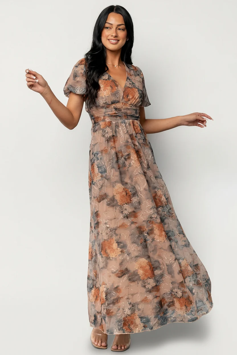 Ardley Maxi - Copper & Slate Floral Maxi 4 Ardley Maxi - Copper & Slate Floral Maxi