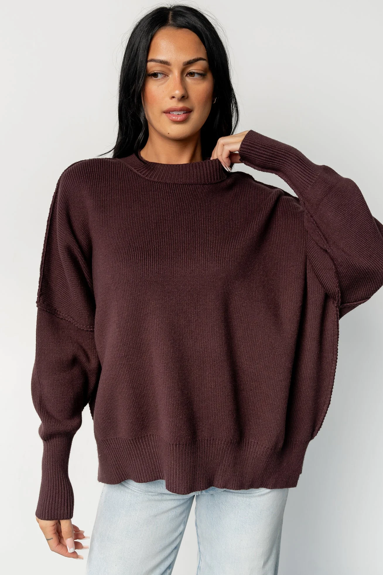 Jeremiah Knit Sweater — Dark Plum Pullover 15 Jeremiah Knit Sweater — Dark Plum Pullover