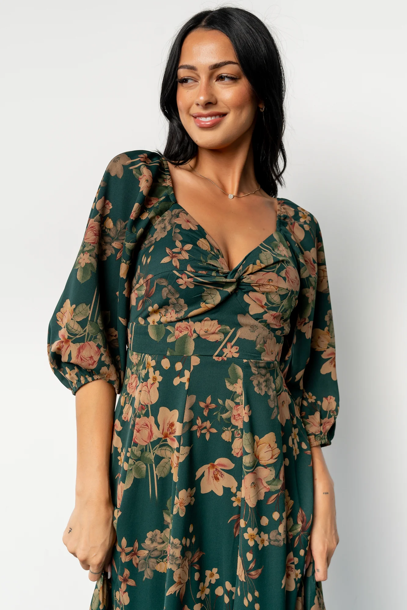 Liesel Maxi Dress - Green & Copper Floral 3 Liesel Maxi Dress - Green & Copper Floral