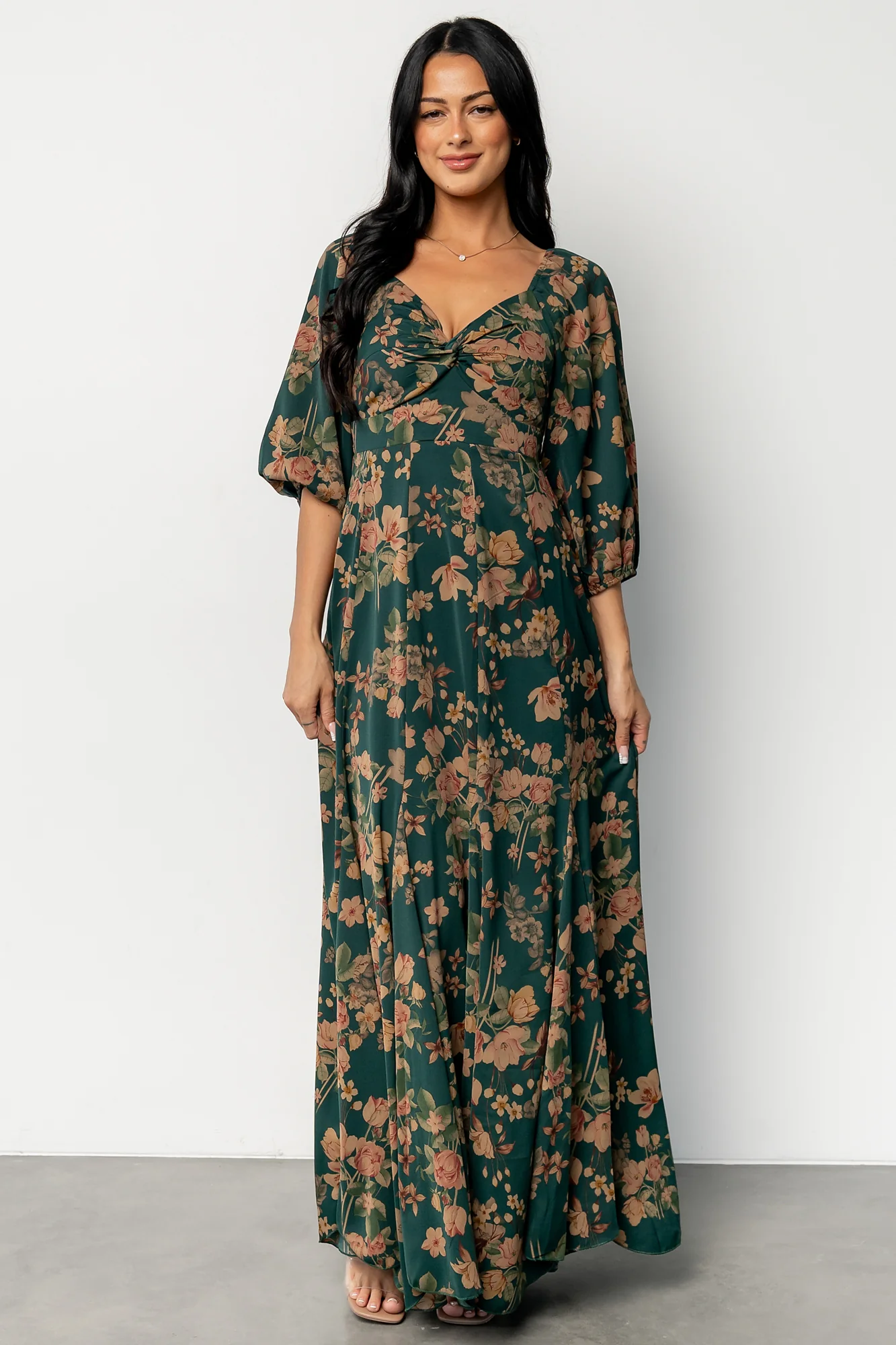 Liesel Maxi Dress - Green & Copper Floral 6 Liesel Maxi Dress - Green & Copper Floral