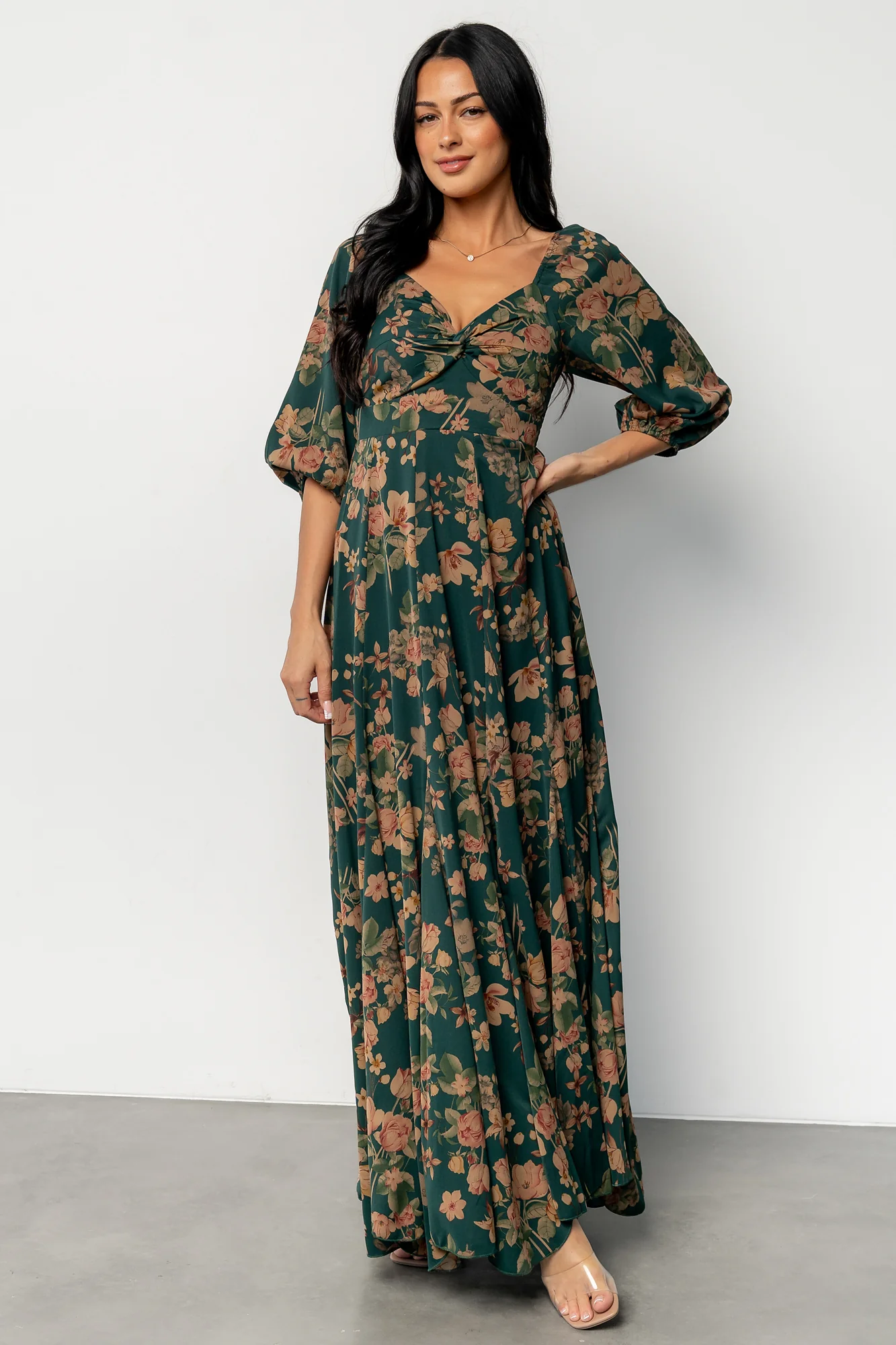 Liesel Maxi Dress - Green & Copper Floral 7 Liesel Maxi Dress - Green & Copper Floral