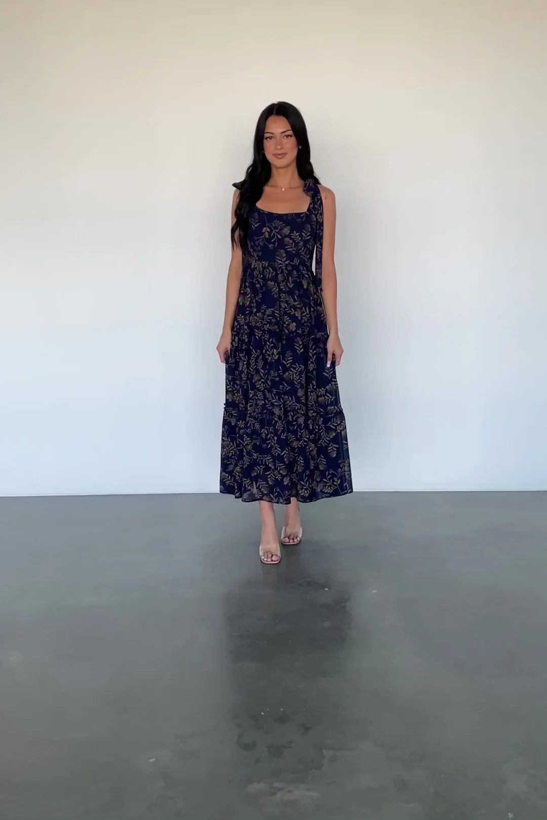 Anita Maxi Dress - Midnight & Gold Floral