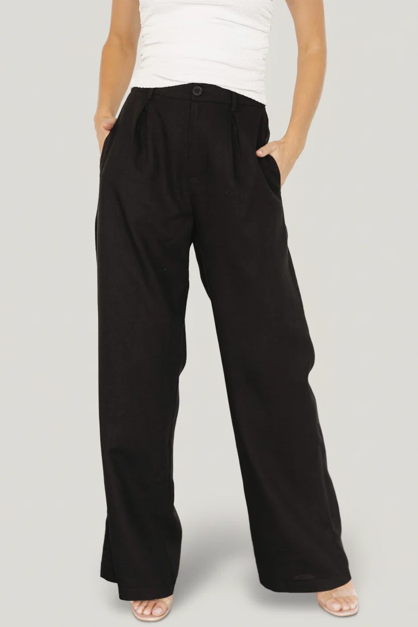 Malin Wide Leg Pants - Linen Trousers 1 Malin Wide Leg Pants - Linen Trousers