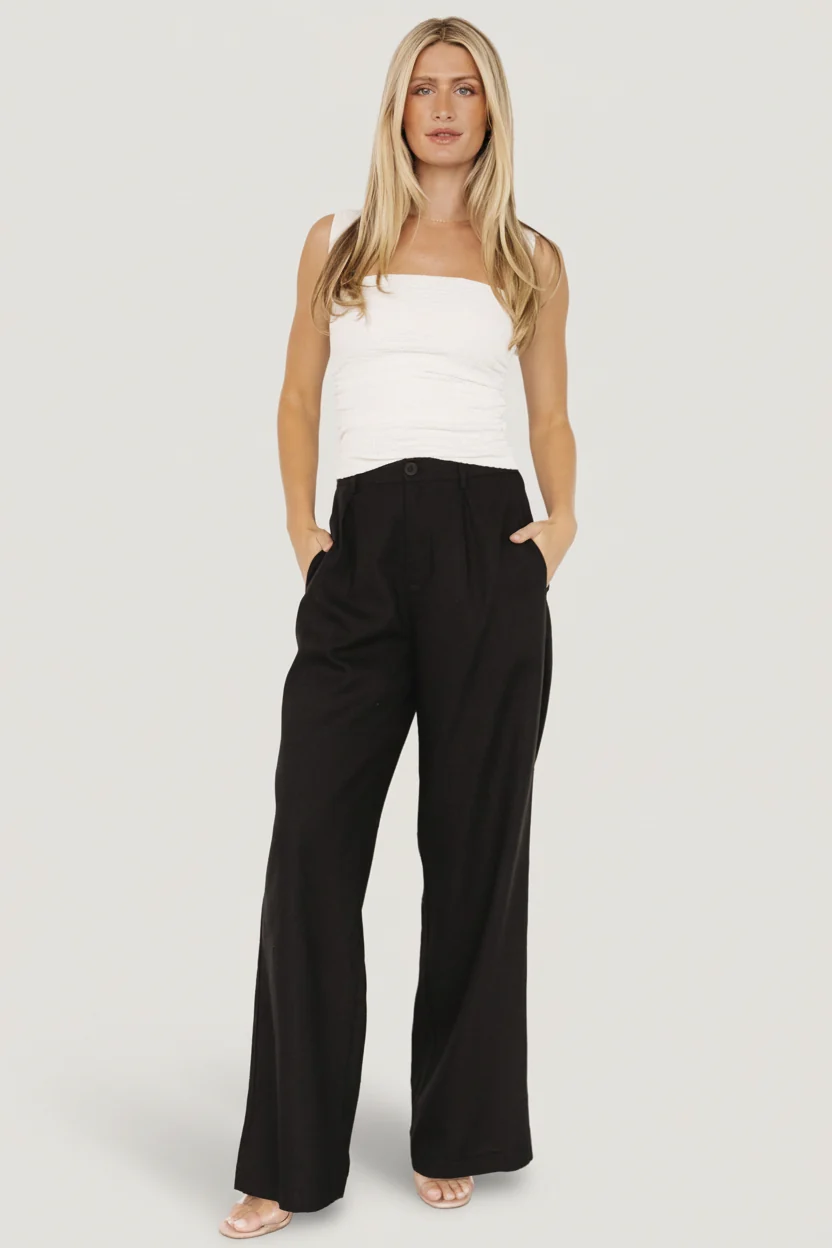 Malin Wide Leg Pants - Linen Trousers 3 Malin Wide Leg Pants - Linen Trousers
