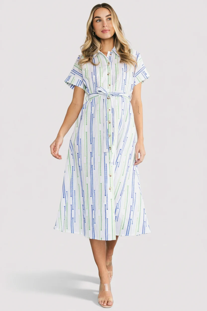 Jimena Midi Dress - Blue & Green Print 17 Jimena Midi Dress - Blue & Green Print
