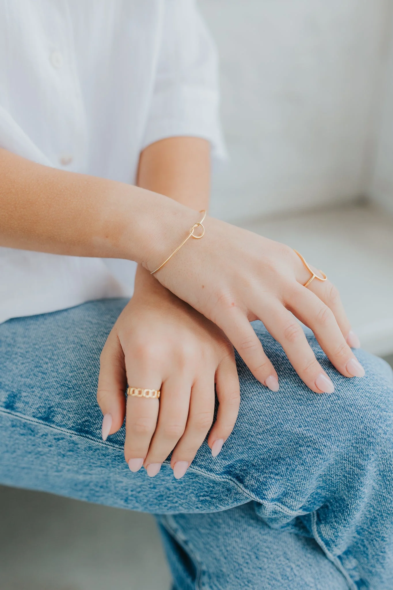 The Kate Bangle — 18K Gold Over Titanium Cuff 4 The Kate Bangle — 18K Gold Over Titanium Cuff