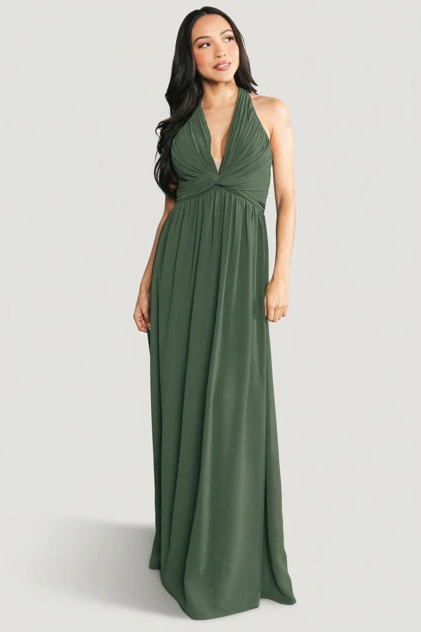 Larissa Halter Maxi Dress — Cypress Chiffon 14 Larissa Halter Maxi Dress — Cypress Chiffon