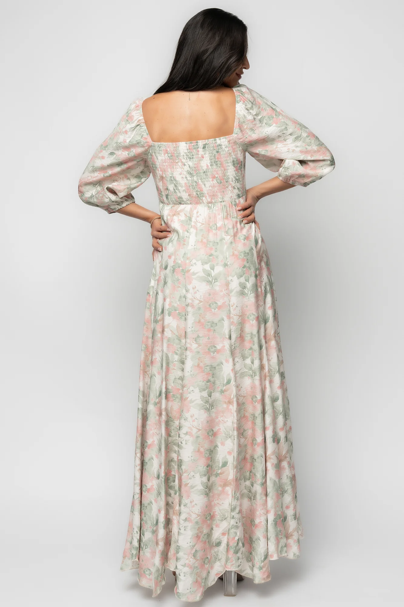 Esther Maxi Dress - Sage & Blush Floral Maxi 4 Esther Maxi Dress - Sage & Blush Floral Maxi