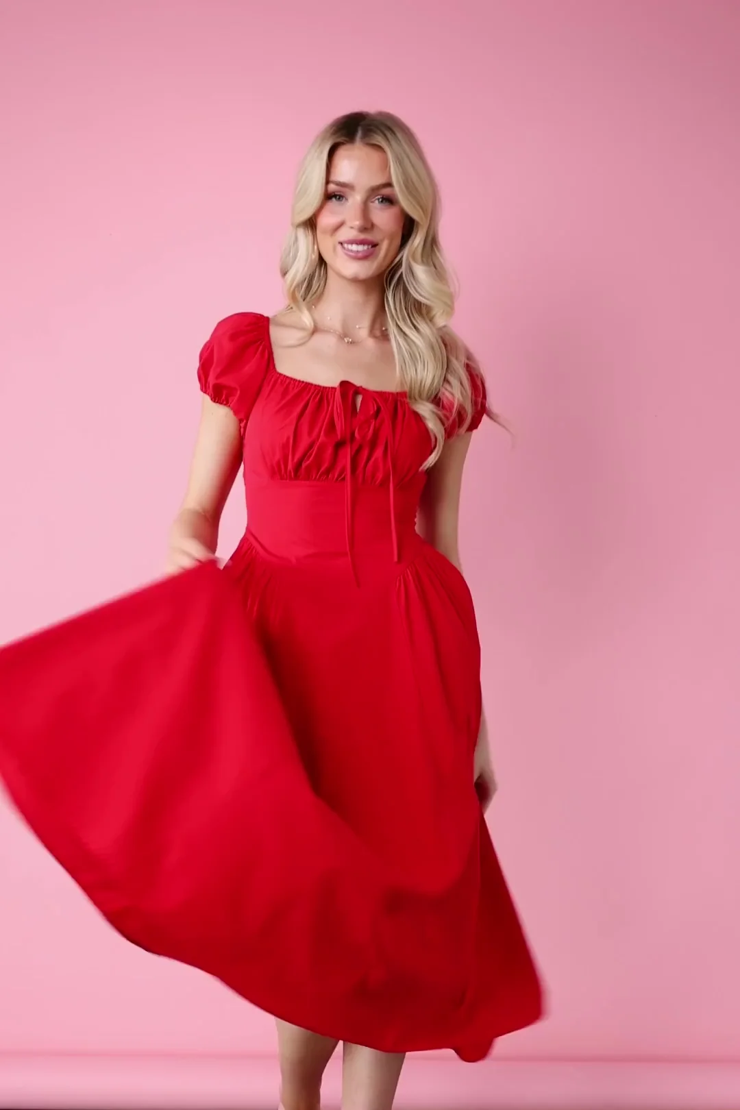 Havana Midi Dress — Cotton Midi, Smocked Back