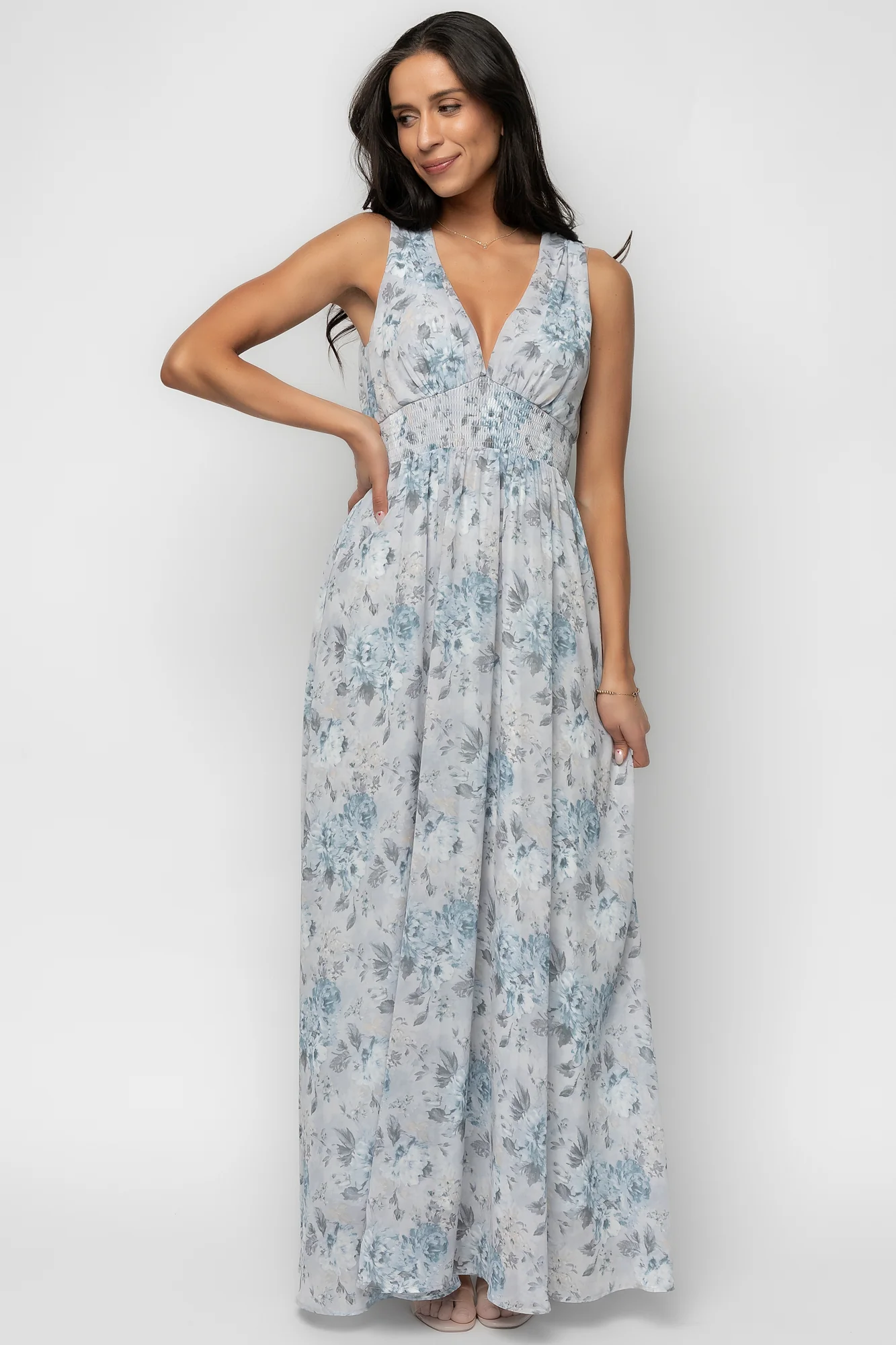 Imogen Maxi Dress — Light Blue Floral 14 Imogen Maxi Dress — Light Blue Floral