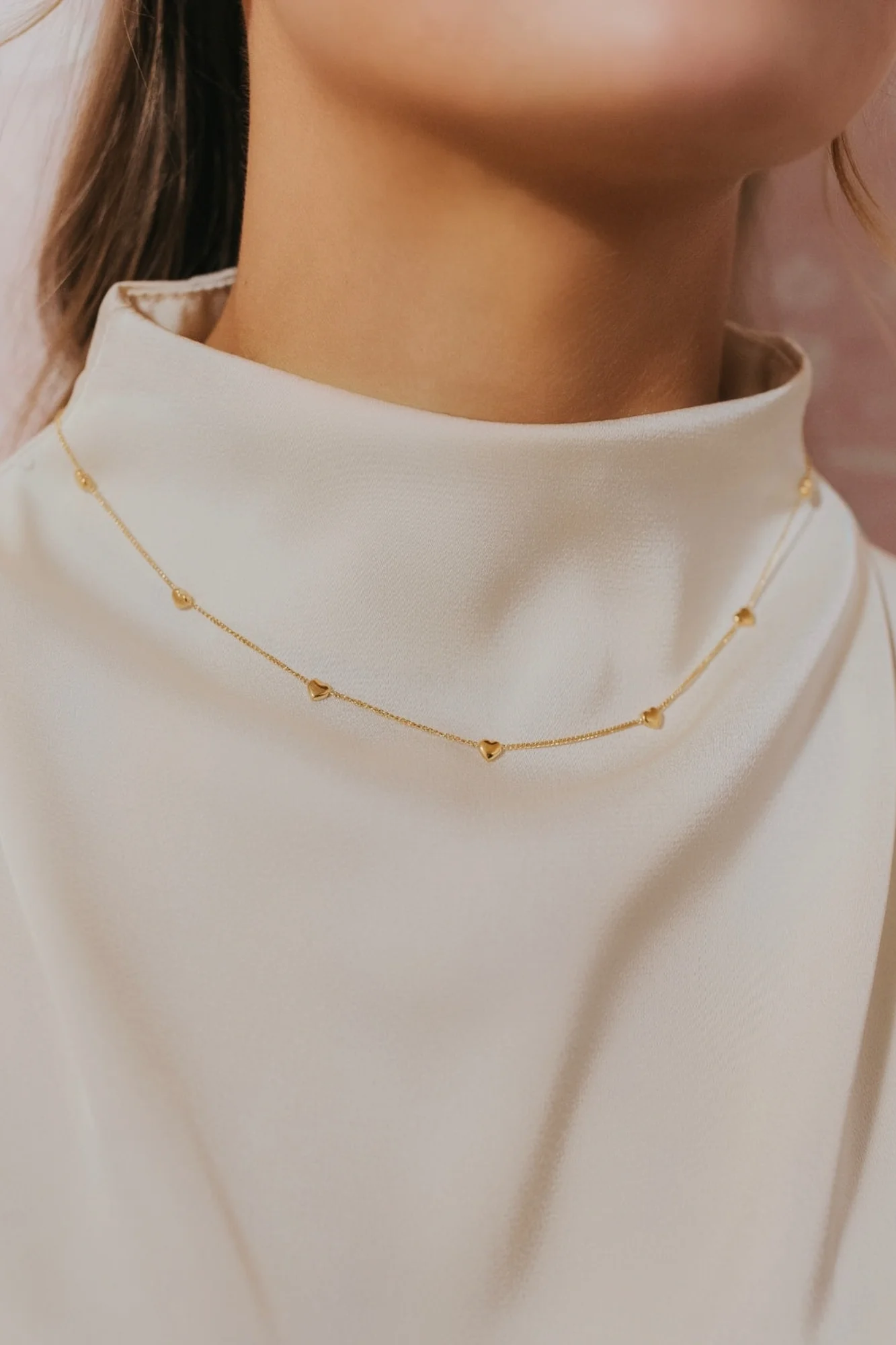 Little Hearts Necklace — 18K Gold-Plated