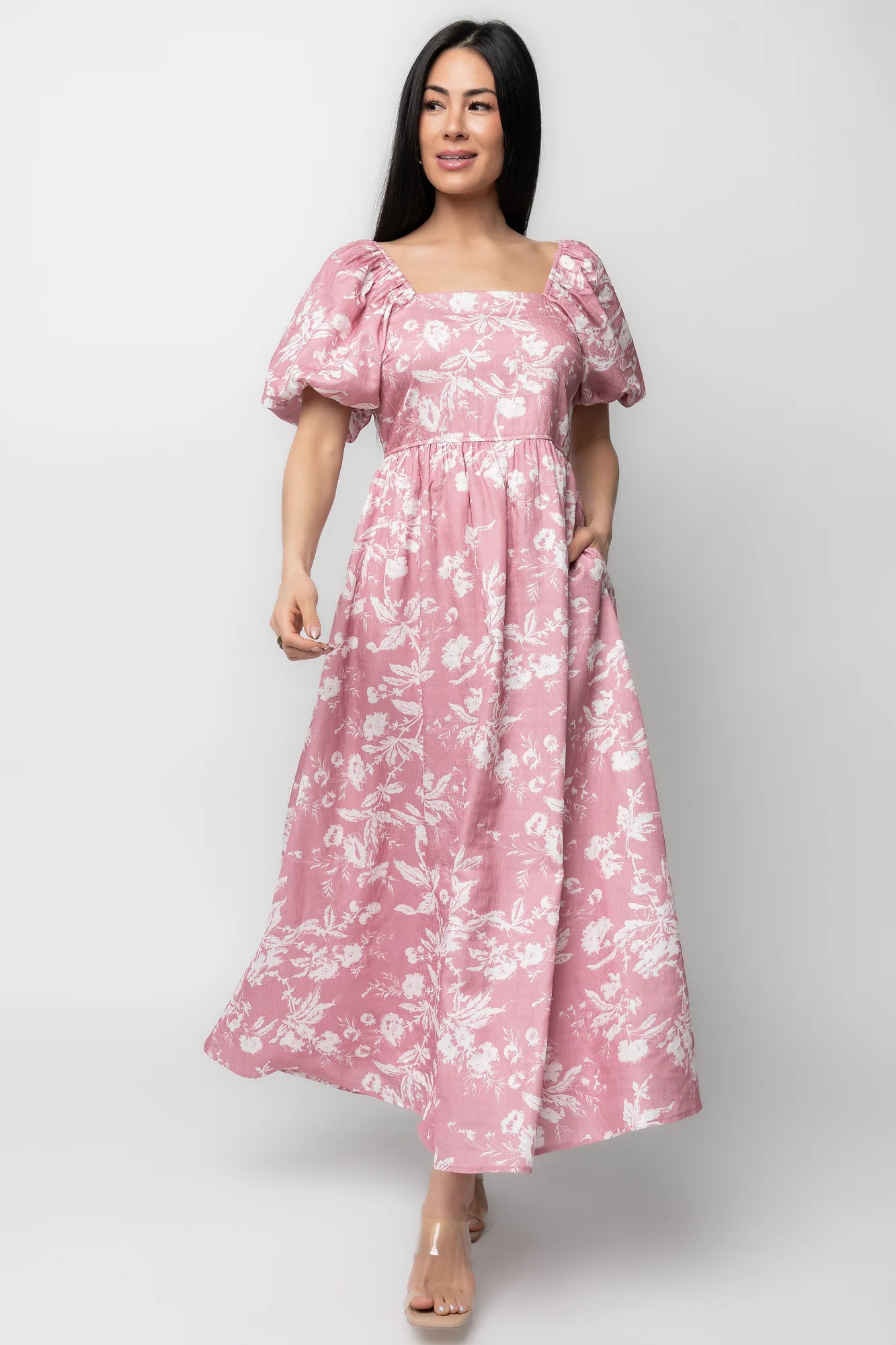 Graceland Maxi Dress - Pink & White Floral