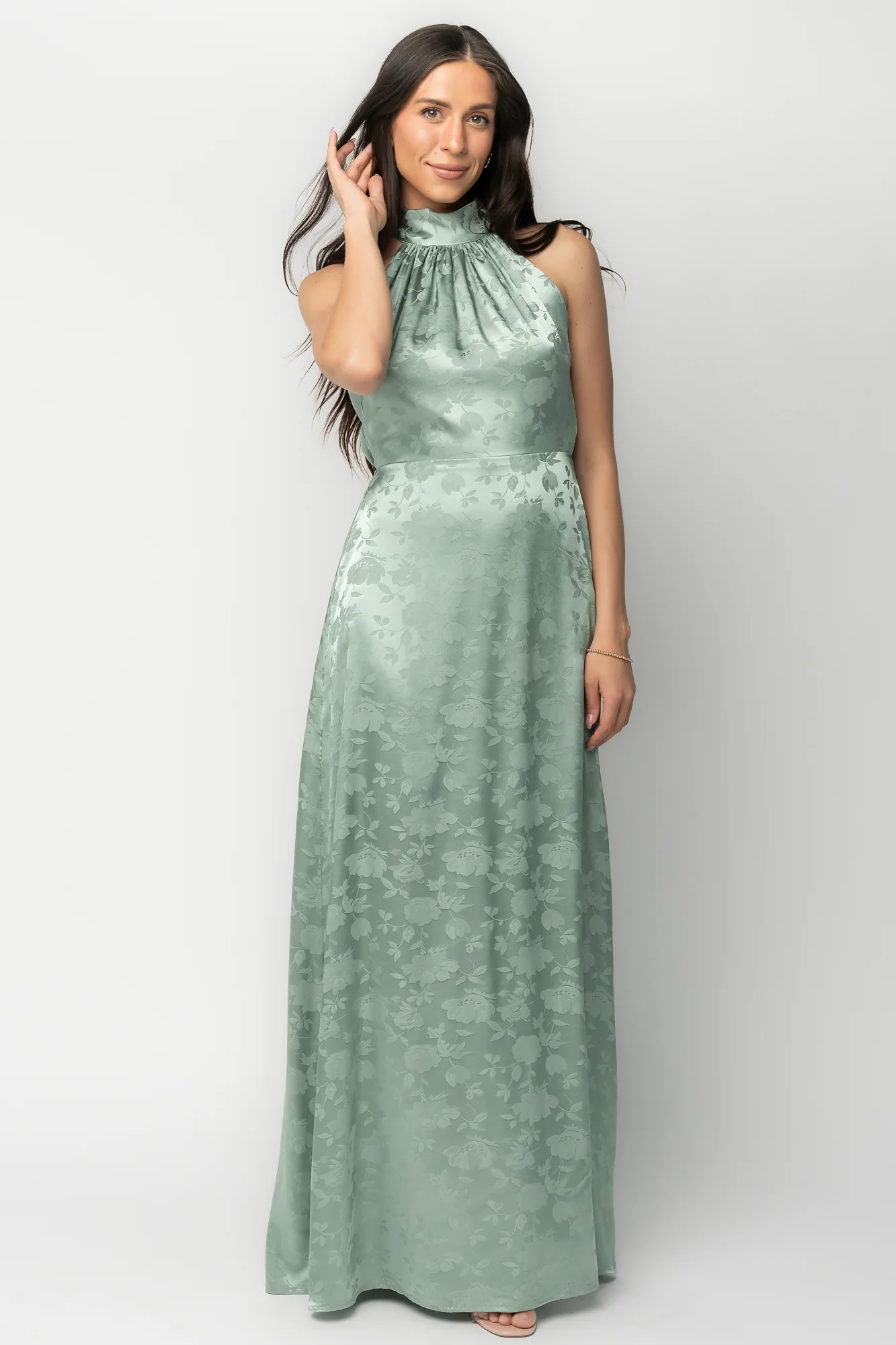 Milan Halter Maxi Dress | Sage 1 Milan Halter Maxi Dress | Sage