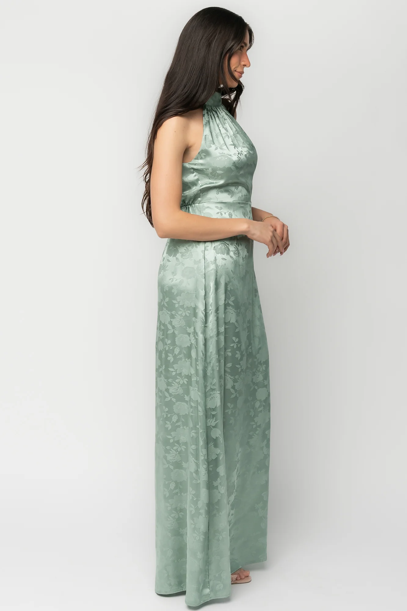 Milan Halter Maxi Dress | Sage 7 Milan Halter Maxi Dress | Sage