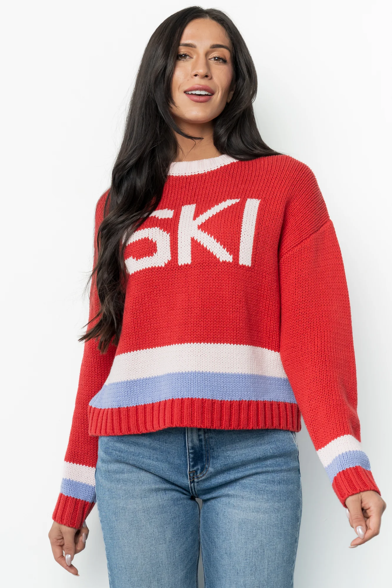 Gilli Ski Sweater - Red Multi Pullover