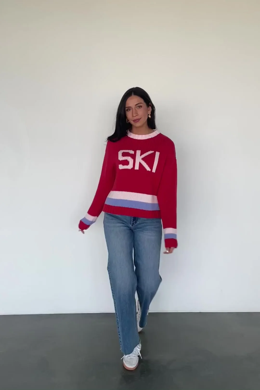 Gilli Ski Sweater - Red Multi Pullover
