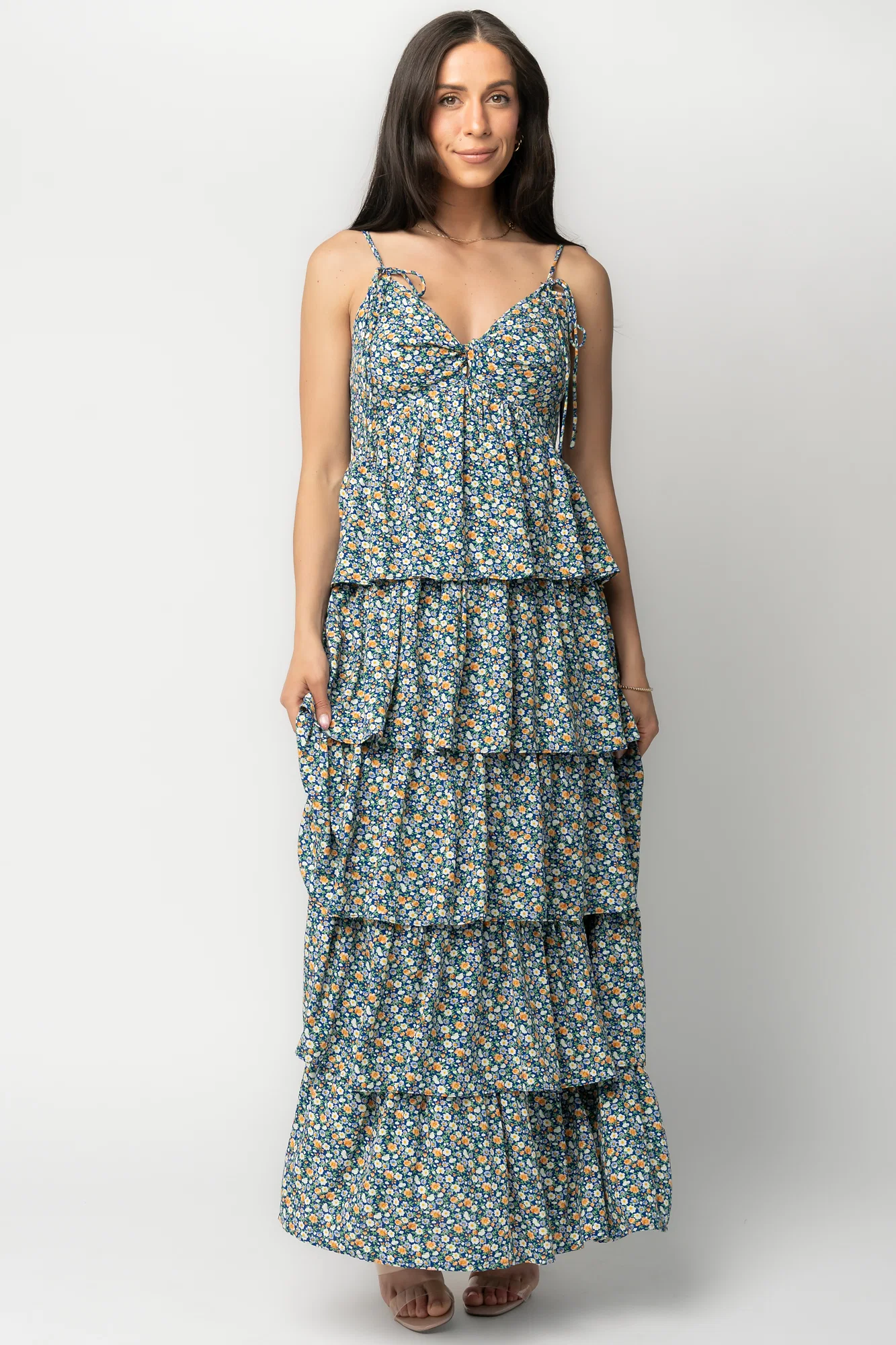 Wilma Maxi Dress | Dark Blue Multi