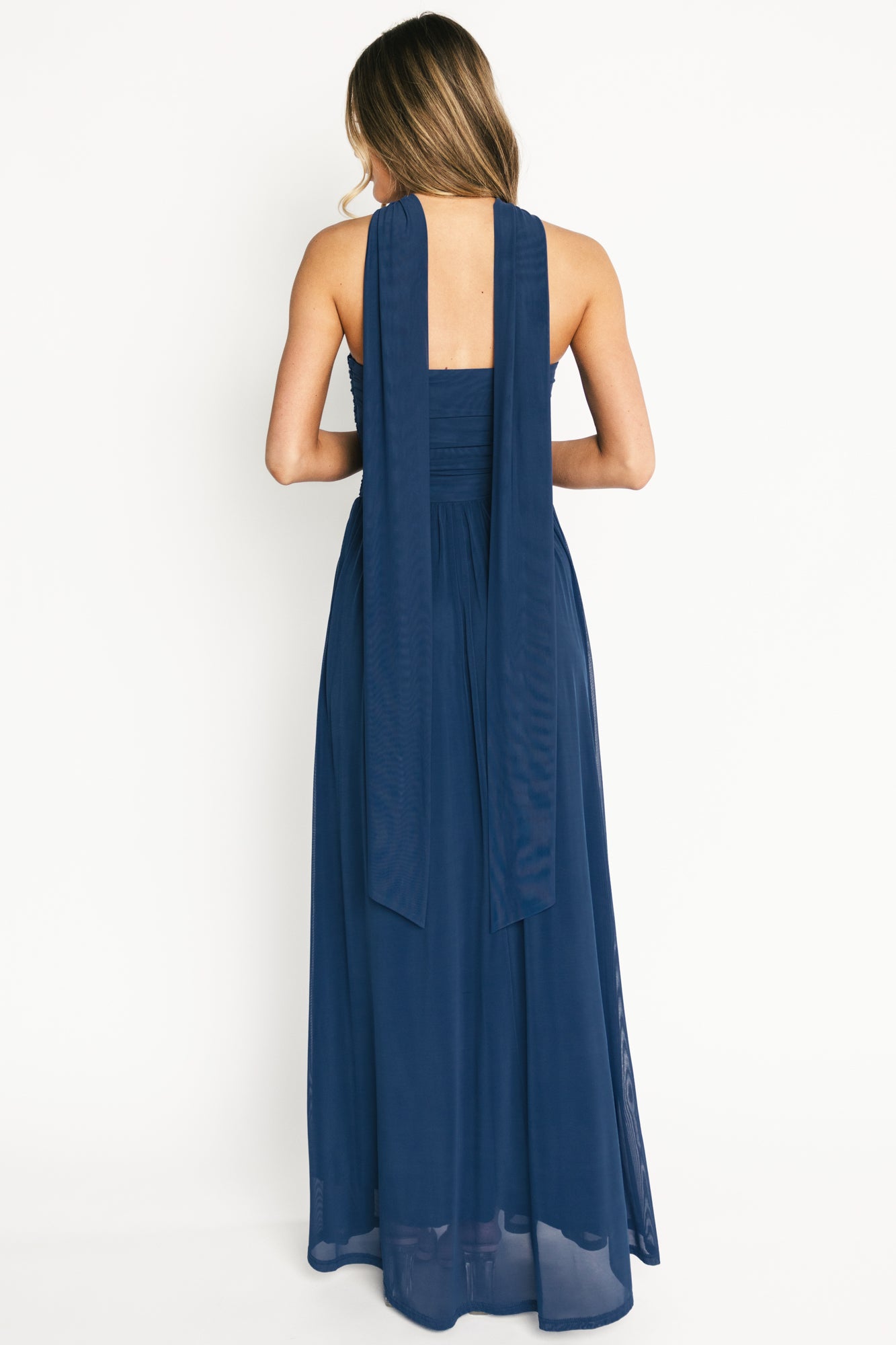Elias Strapless Maxi Dress — Deep Blue Mesh 7 Elias Strapless Maxi Dress — Deep Blue Mesh
