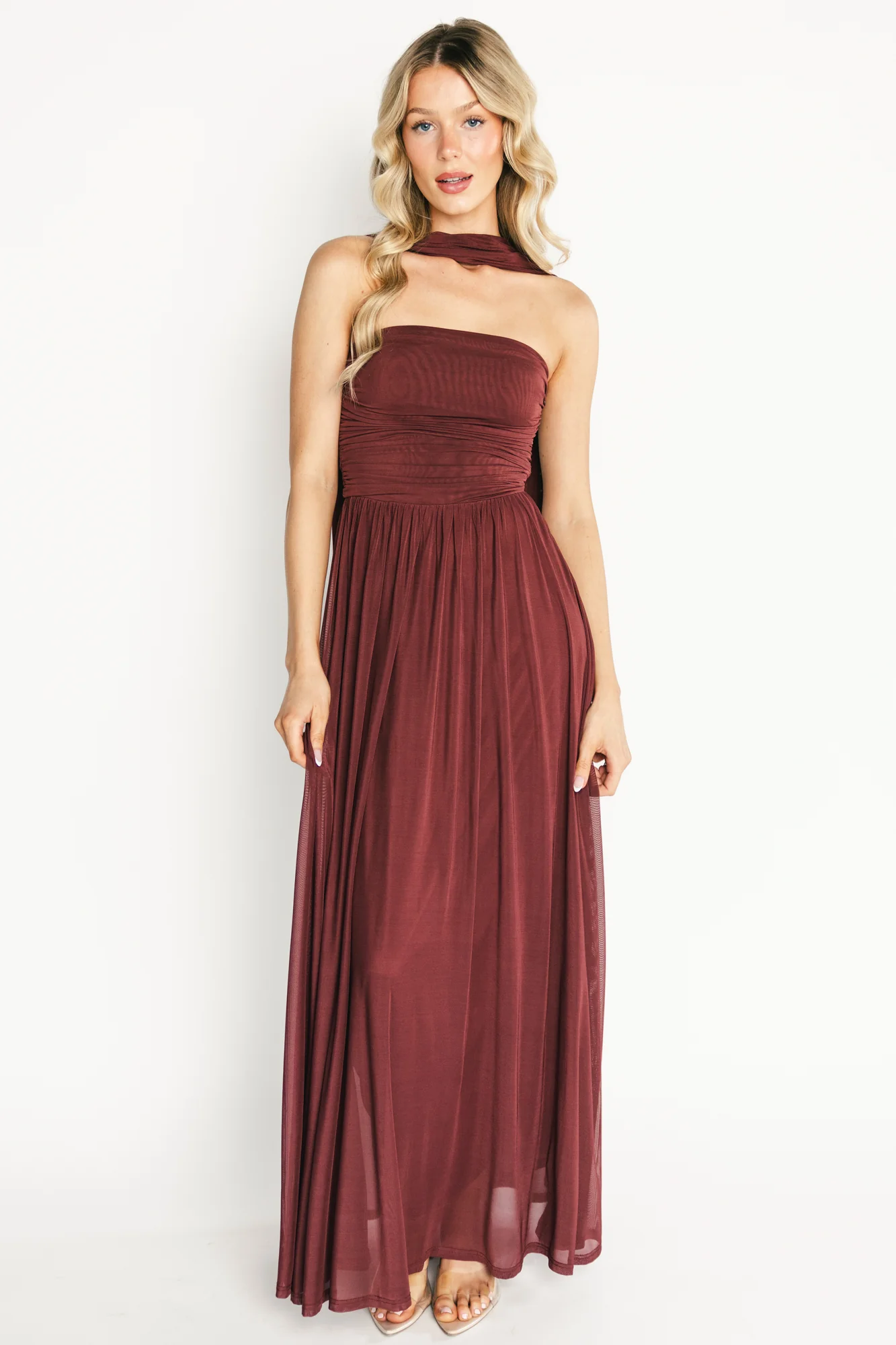 Elias Strapless Maxi Dress - Mahogany Mesh 15 Elias Strapless Maxi Dress - Mahogany Mesh