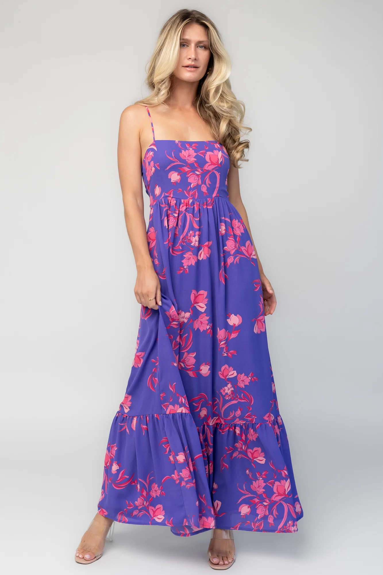 Regan Tank Maxi Dress - Chiffon Tiered Maxi
