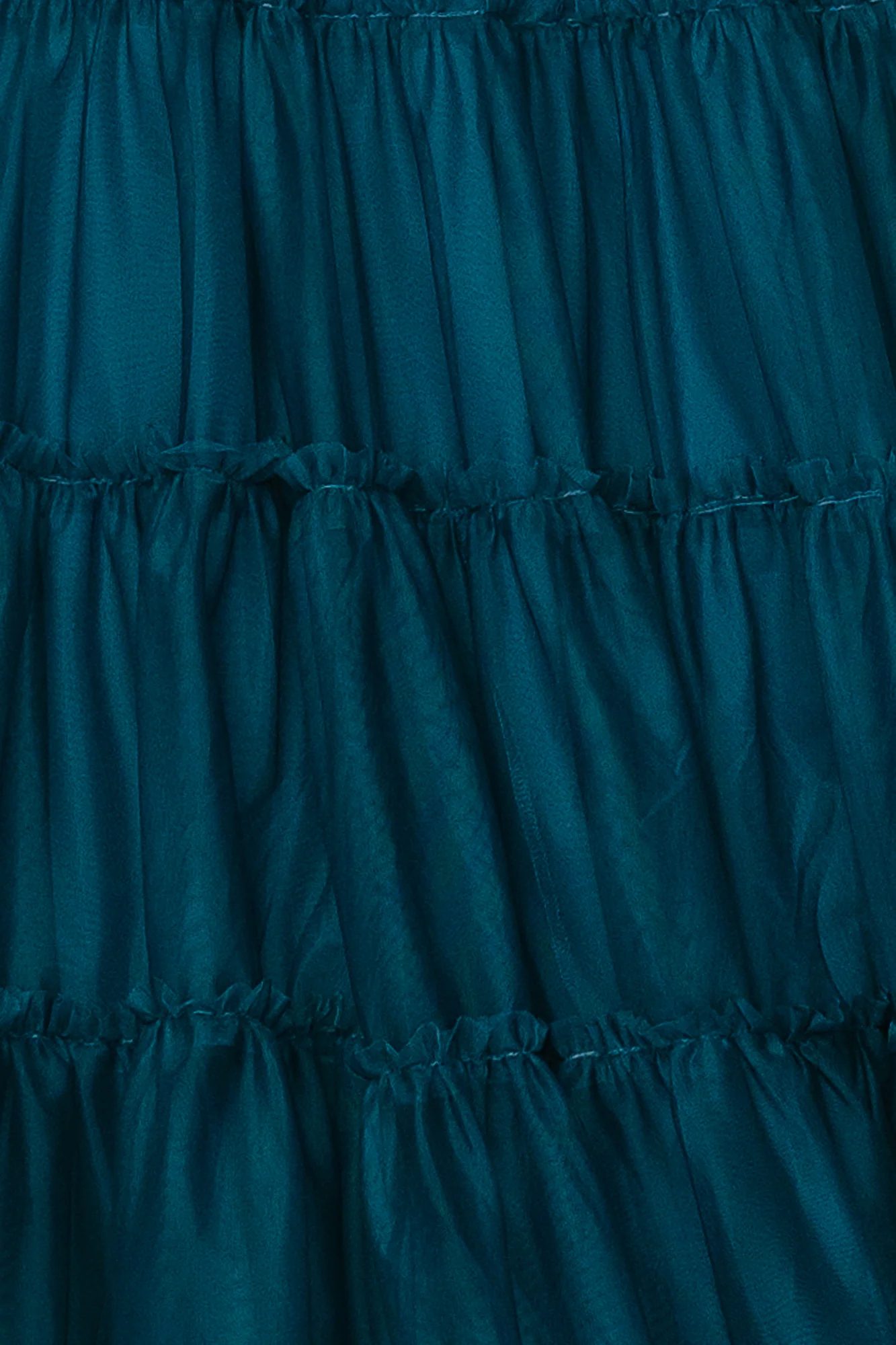 Emma Tulle Fabric Swatch — Teal Color Sample