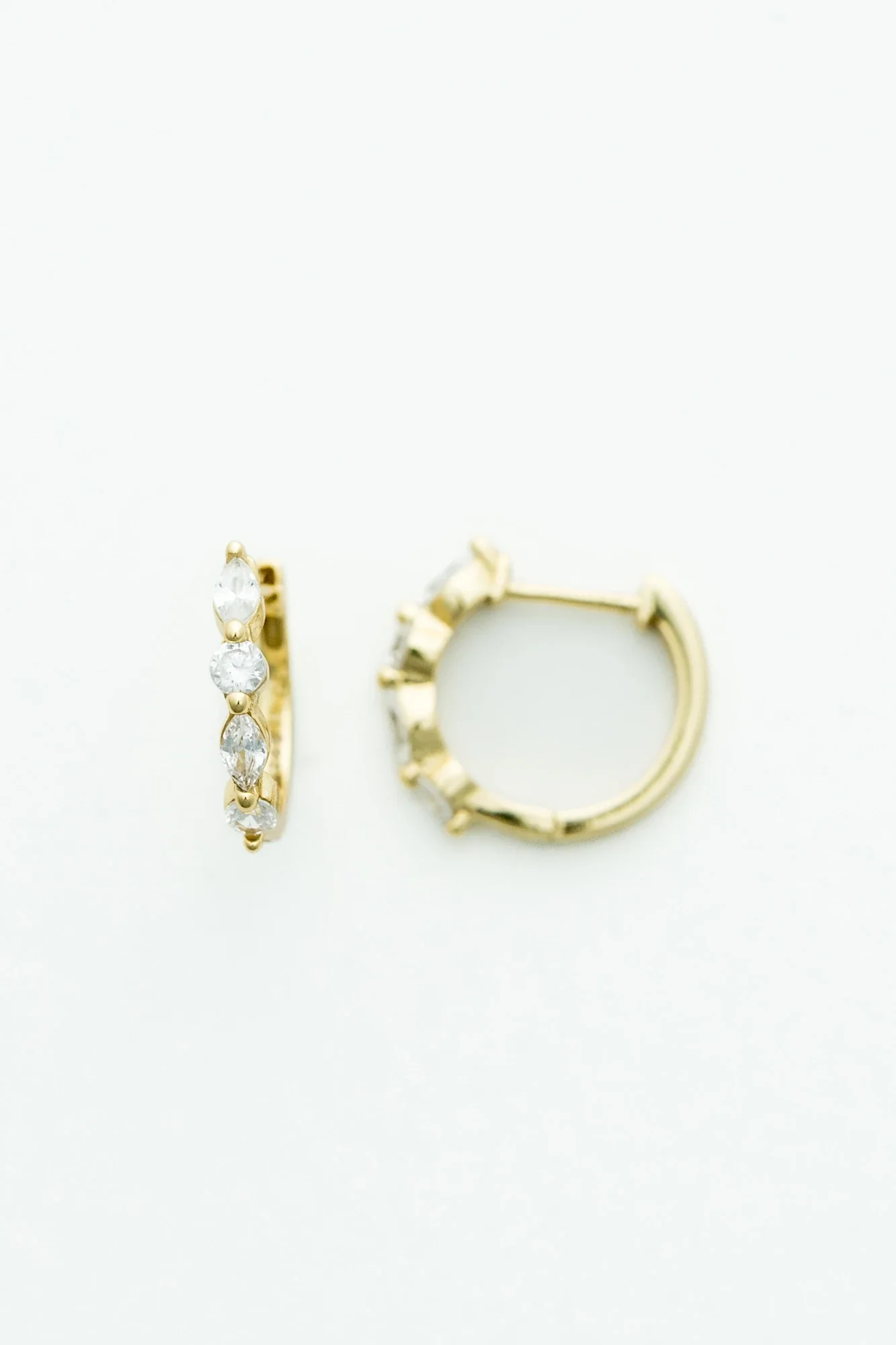 Aria Gold-Plated Crystal Hoop Earrings