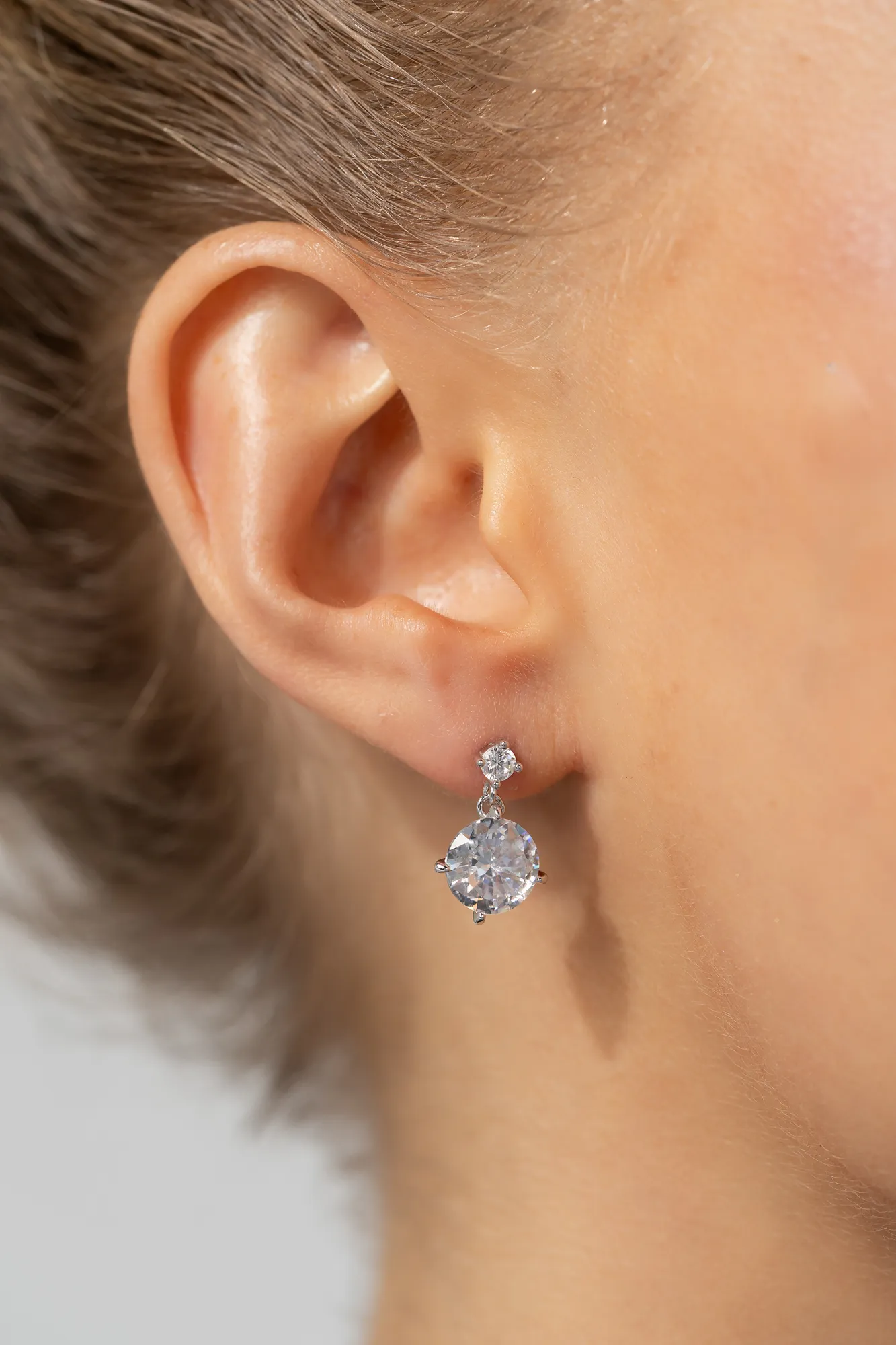 Lunette Rhodium Sterling Silver Earrings 10 Lunette Rhodium Sterling Silver Earrings