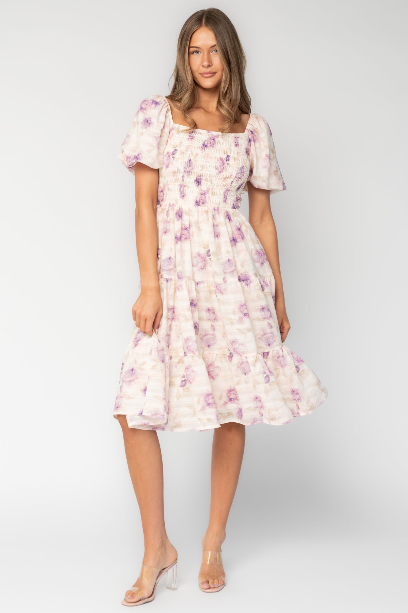 Mattea Smocked Midi Dress — Smocked Bodice