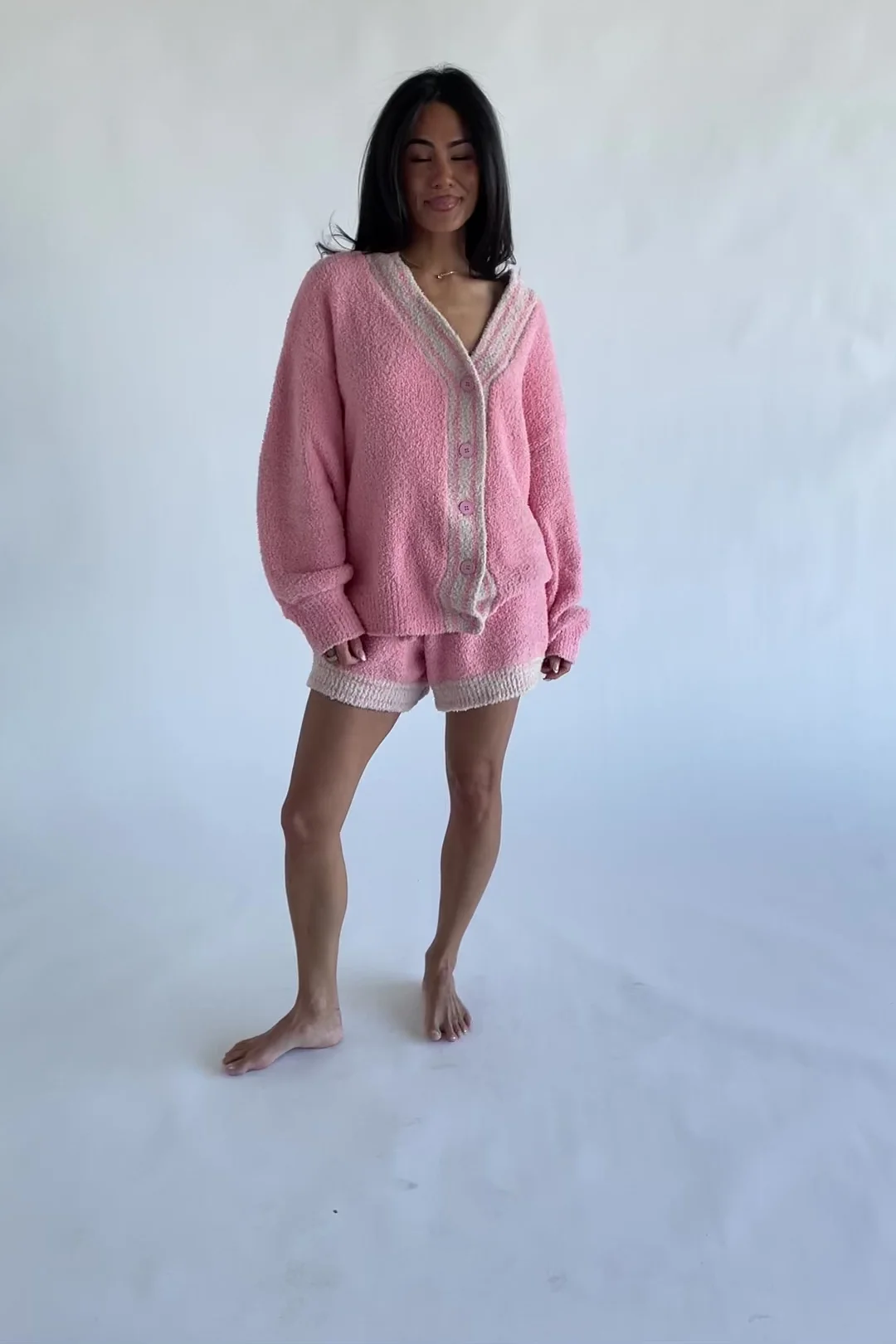 Shania Knit Lounge Set — Two-Piece Blush