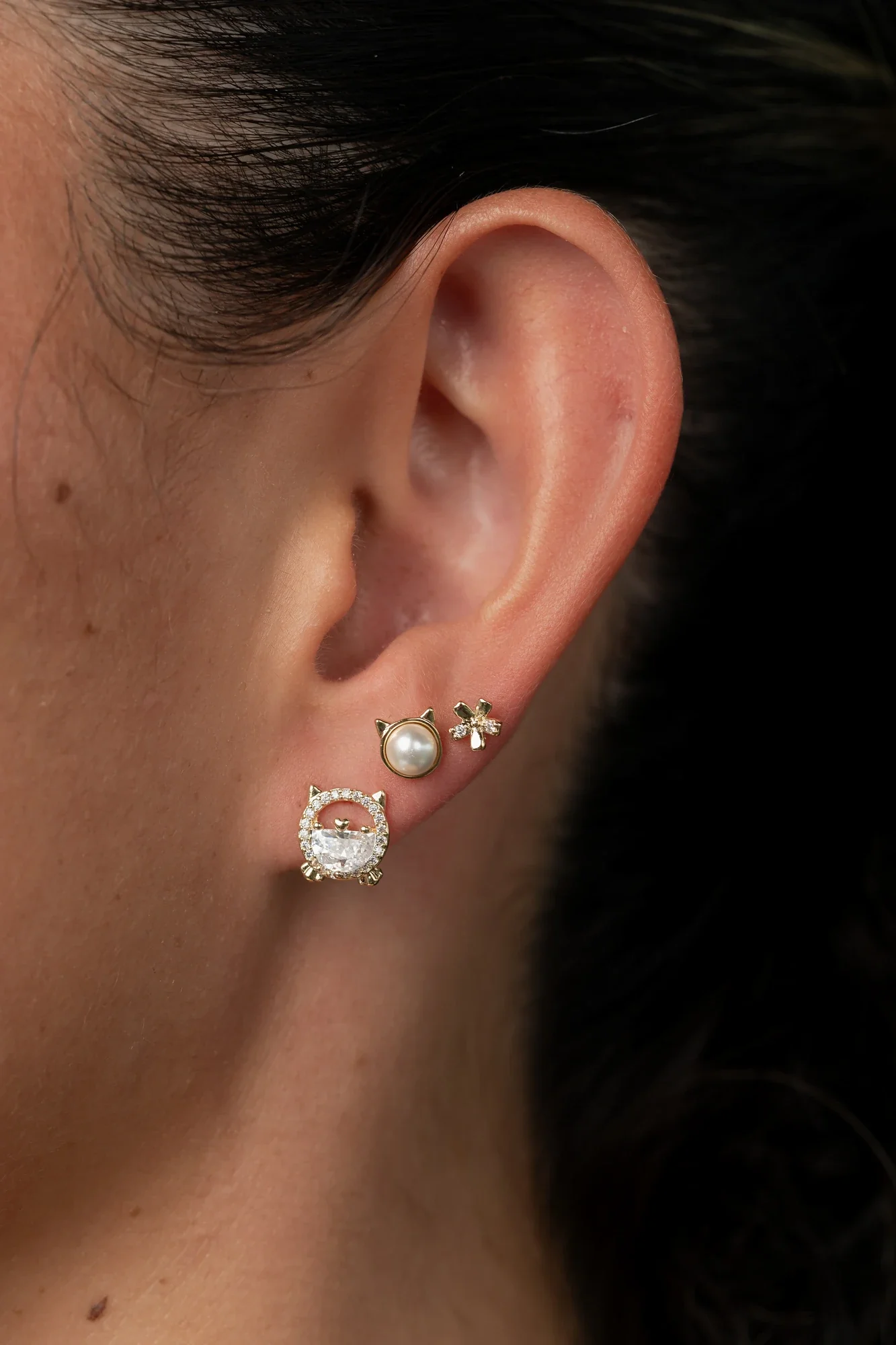Cherish 14K Gold-Dipped Pearl Stud Earrings