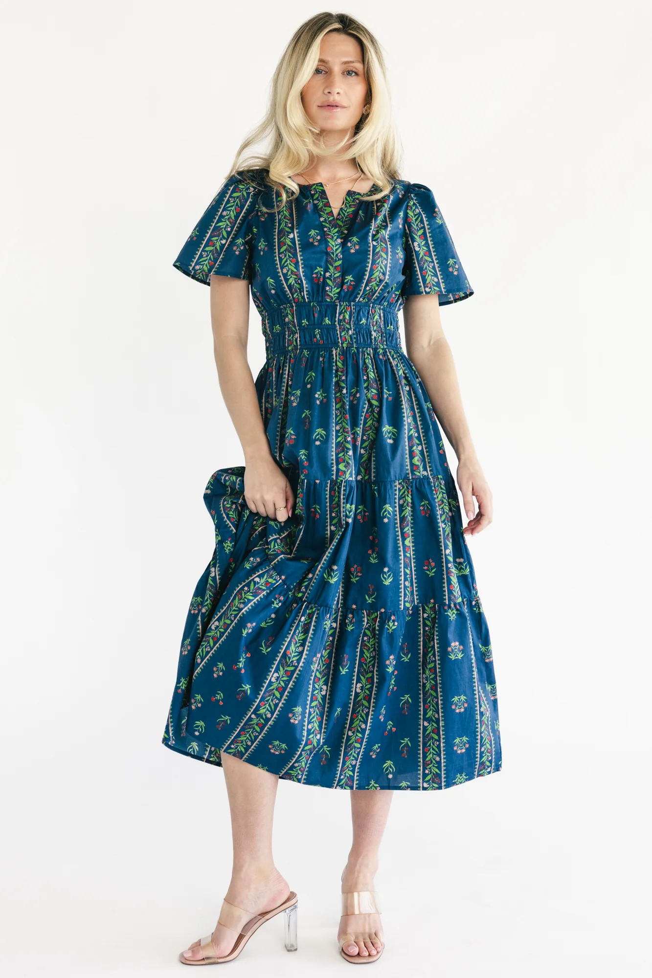 Sorrel Midi Dress — Navy Floral, 100% Cotton 15 Sorrel Midi Dress — Navy Floral, 100% Cotton