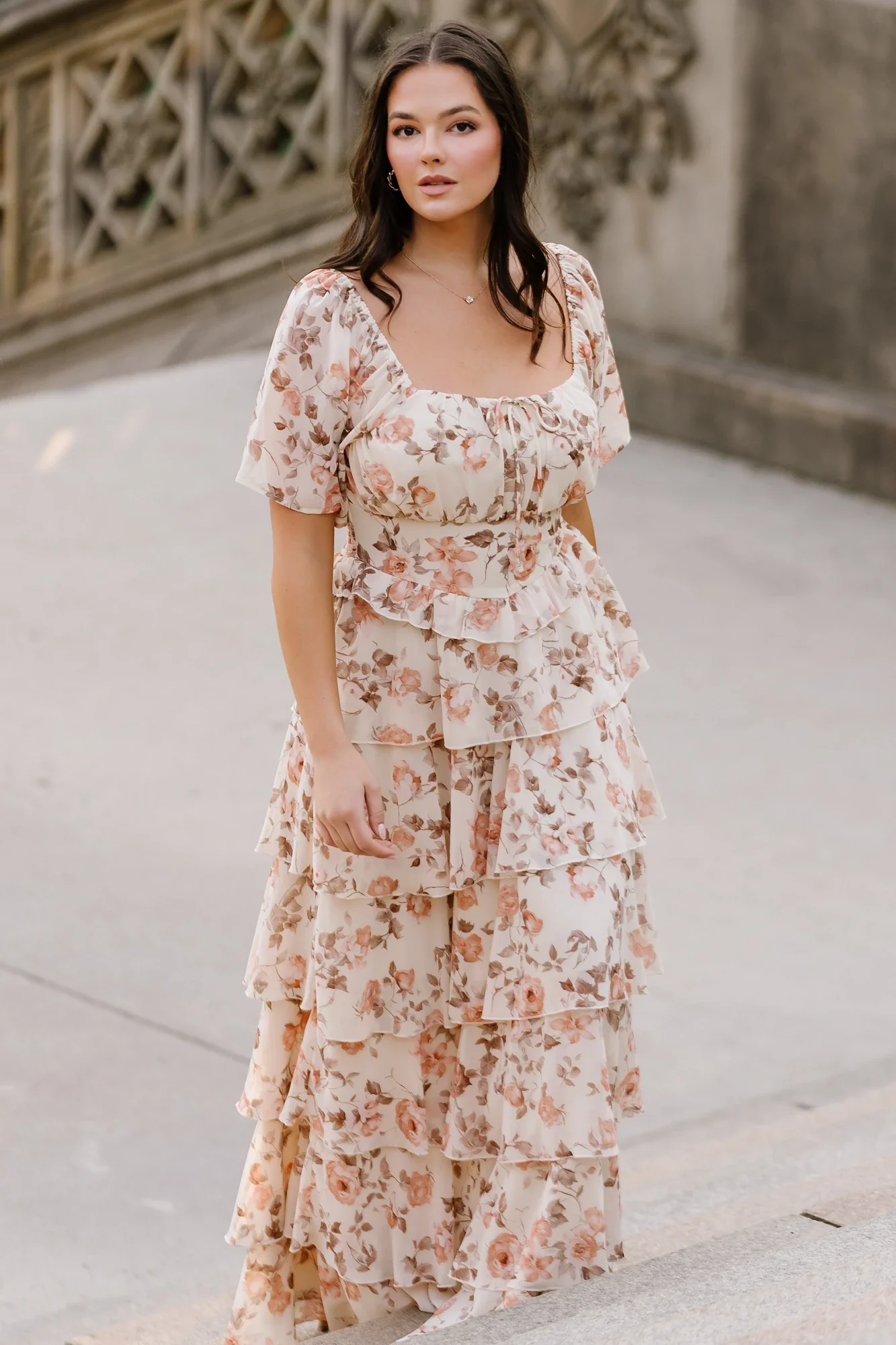 Bliss Tiered Maxi Dress - Vintage Cream