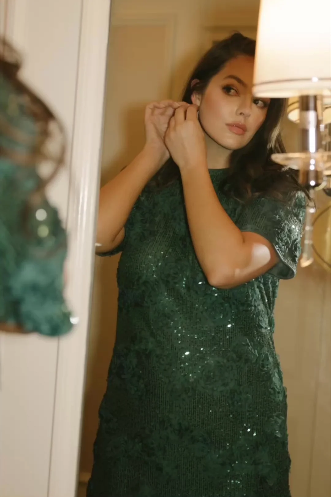 Rhea Sequin Short Dress | Dark Green 2 Rhea Sequin Short Dress | Dark Green