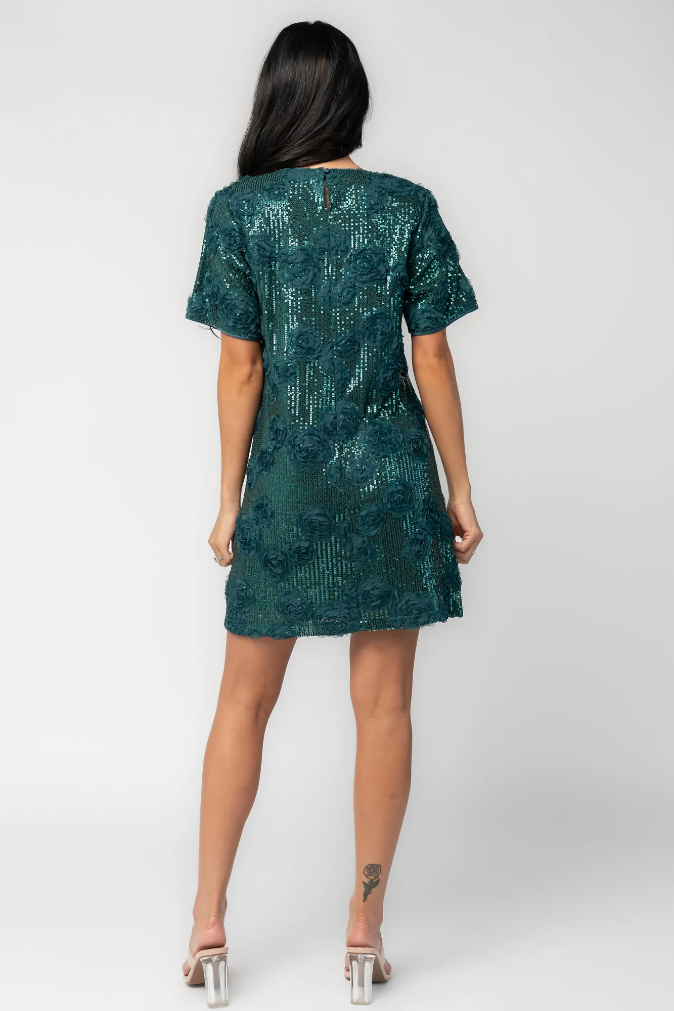 Rhea Sequin Short Dress | Dark Green 6 Rhea Sequin Short Dress | Dark Green