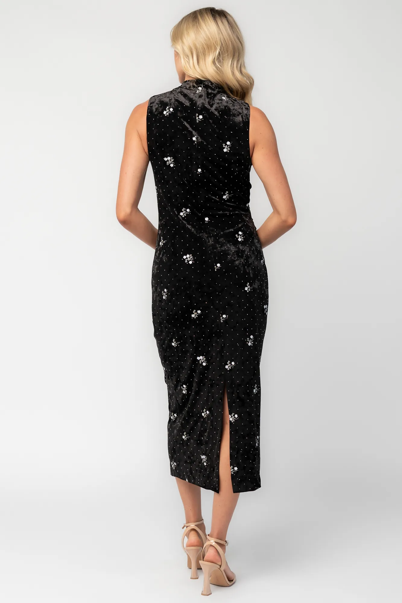Moonlight Velvet Midi Dress | Black 5 Moonlight Velvet Midi Dress | Black